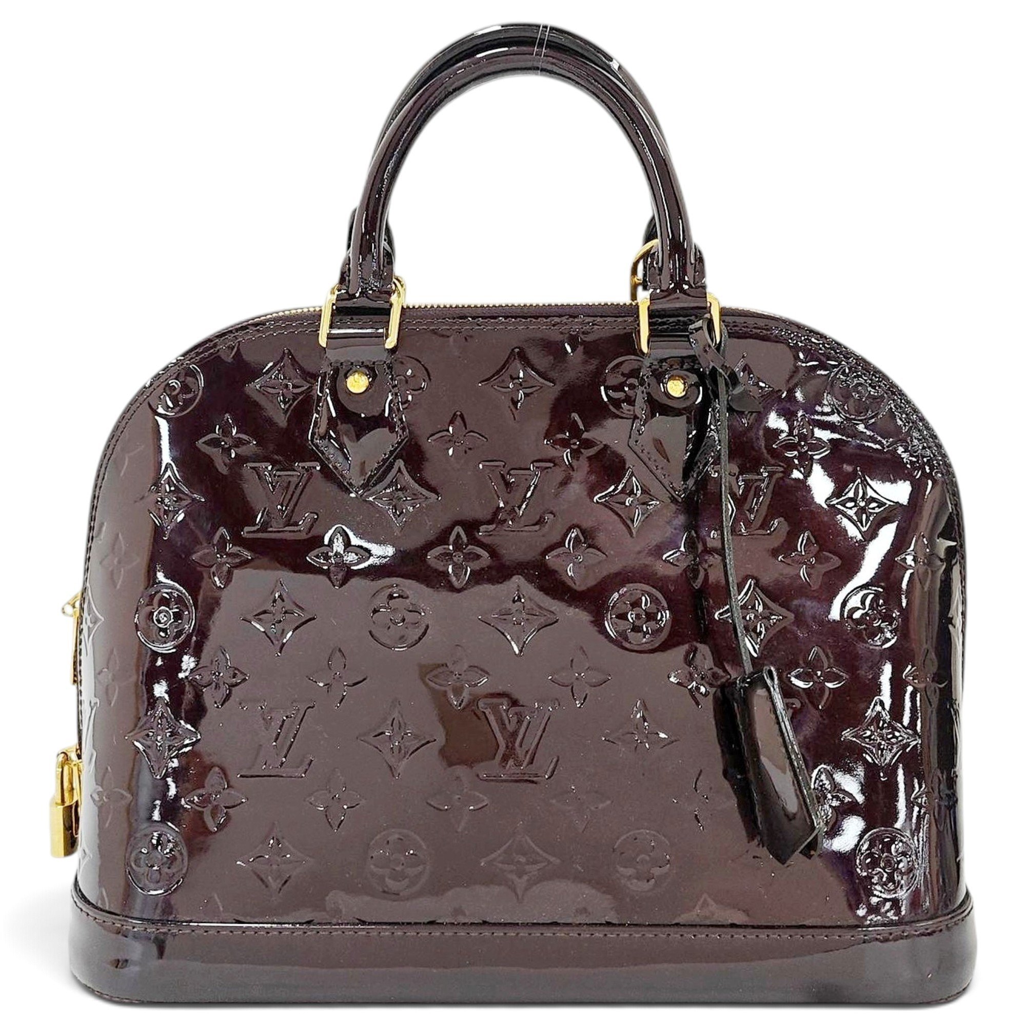 Louis Vuitton Alma patent leather tote