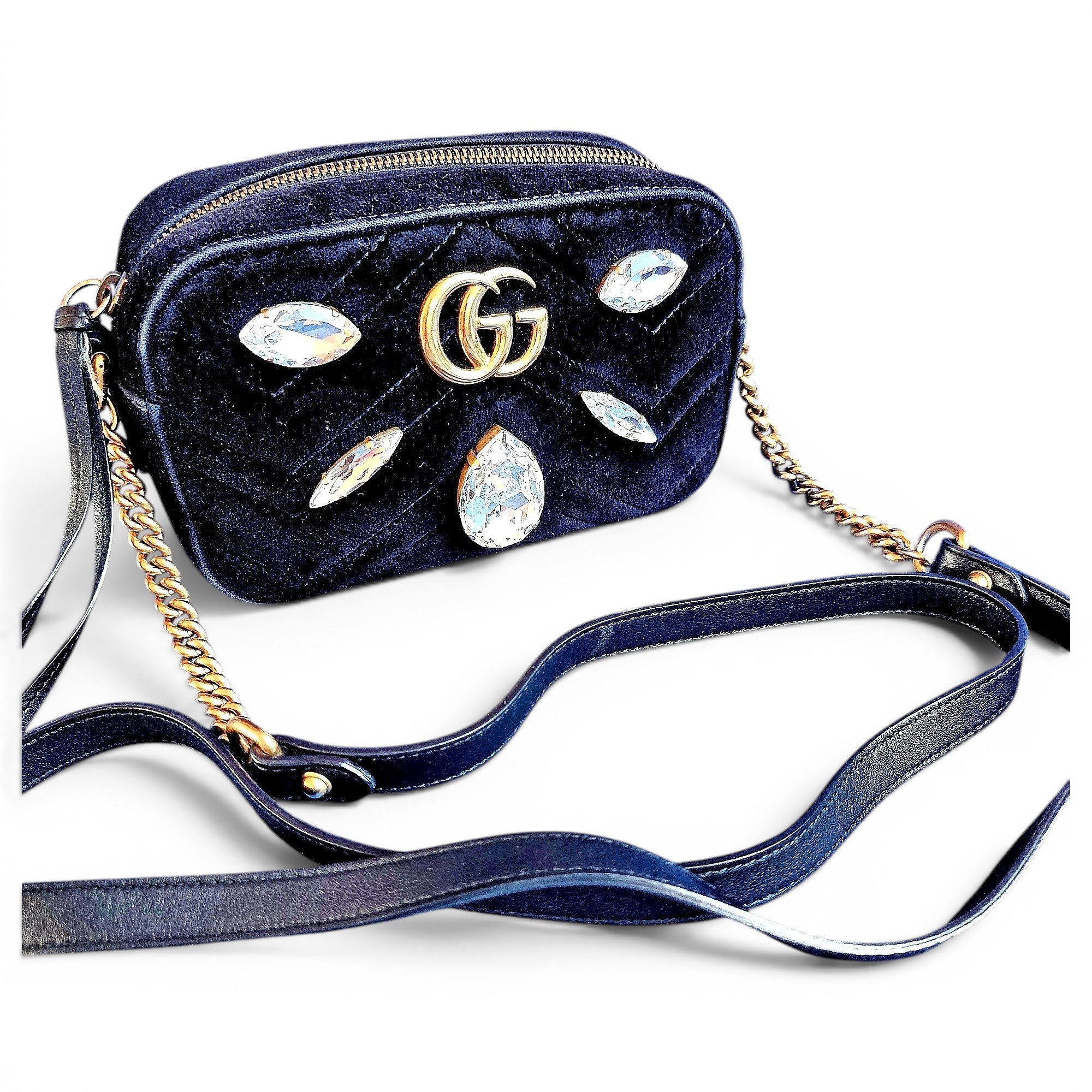 GG Marmont velvet crossbody bag