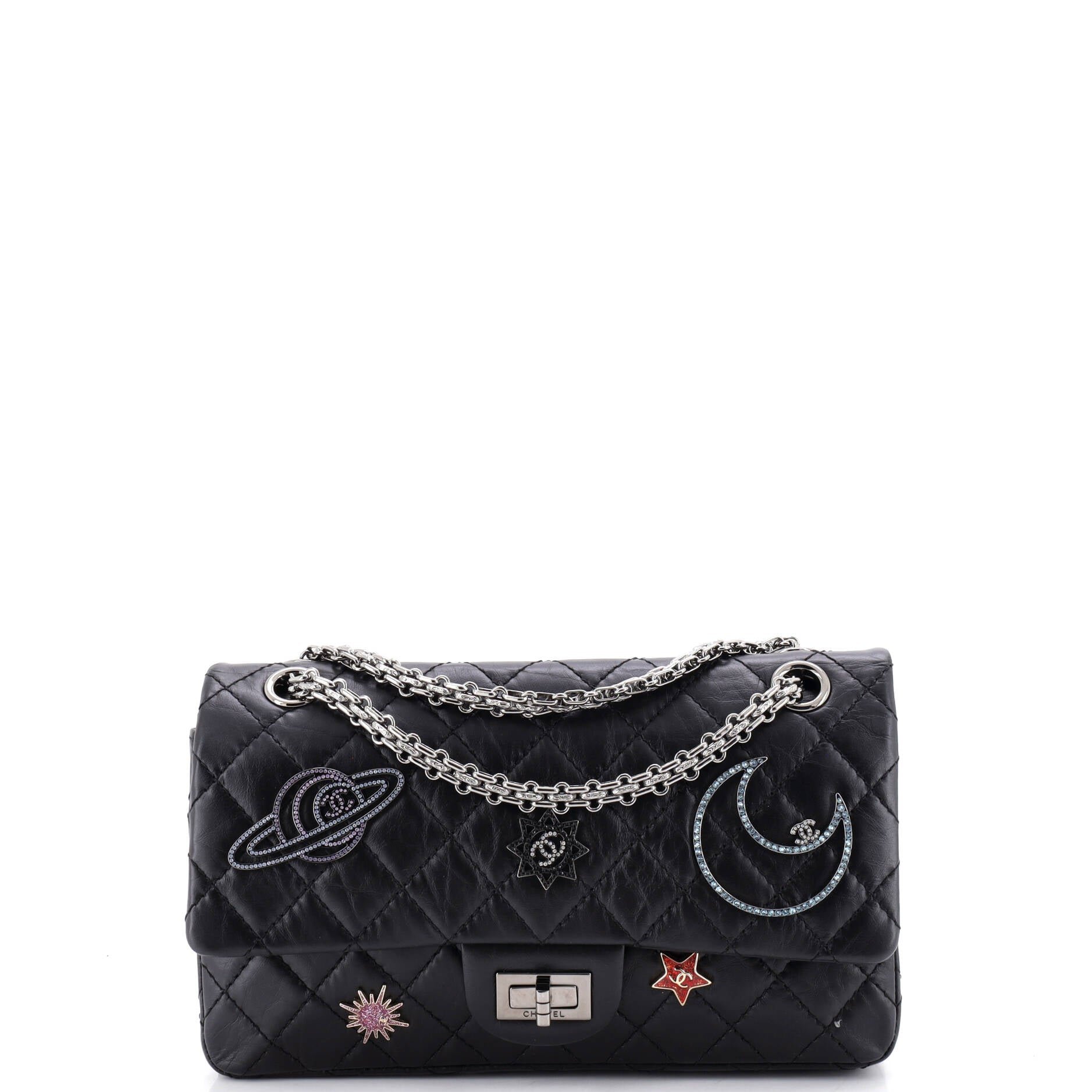 Space Charms Reissue 2.55 Flap Bag Quilted Aged Calfskin 225