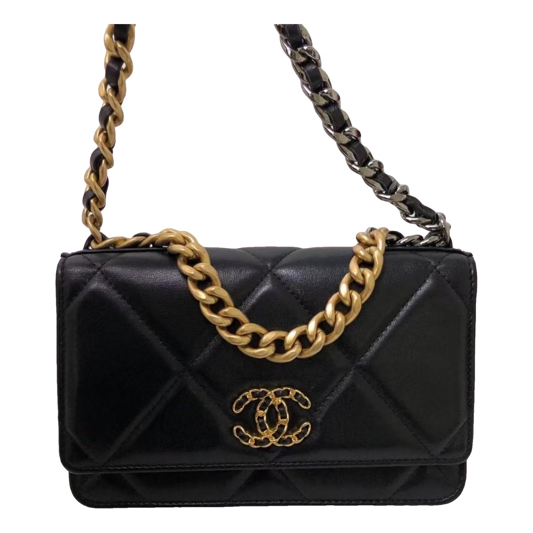 Wallet On Chain Chanel 19 leather handbag