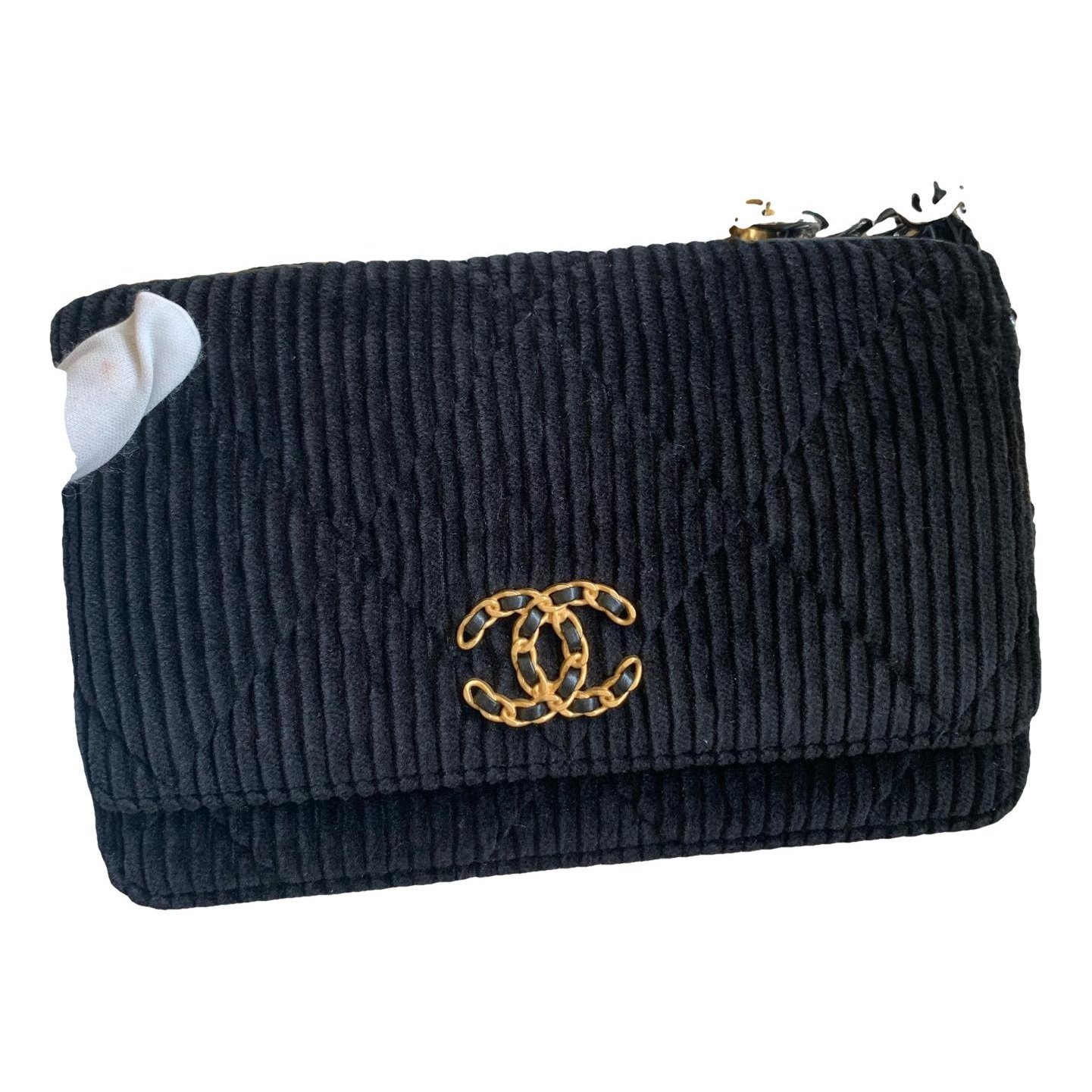 Wallet On Chain Chanel 19 wool handbag