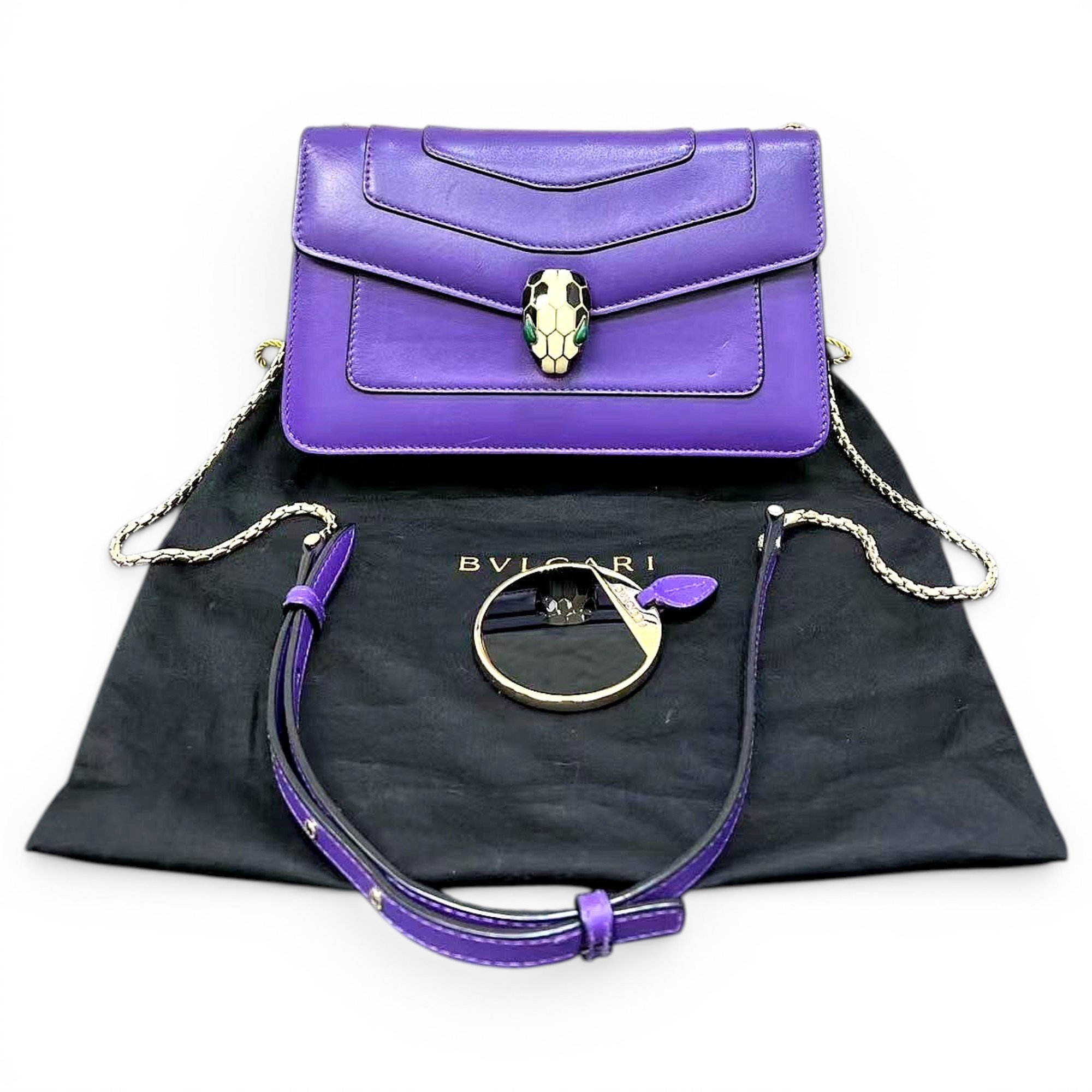 Serpenti leather handbag