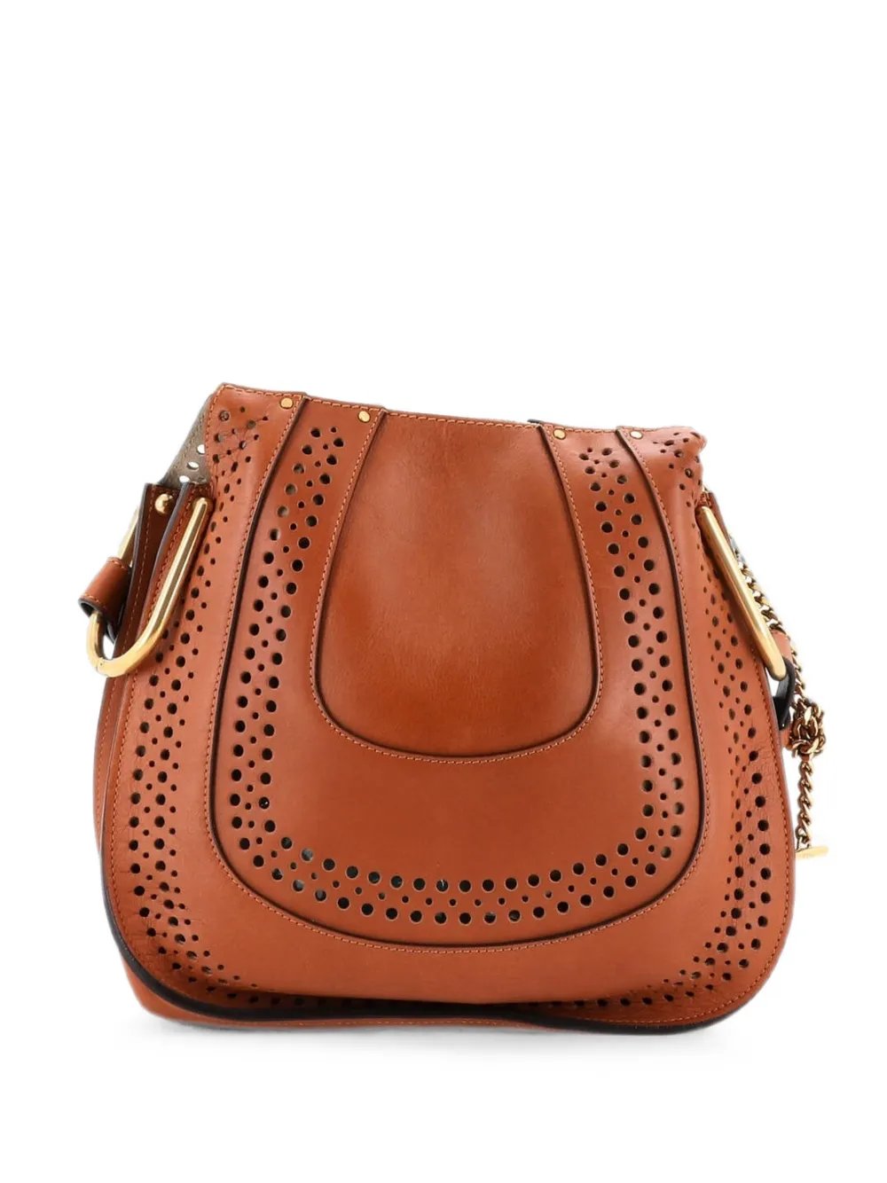 Hayley Perforated Leather Small hobo bag