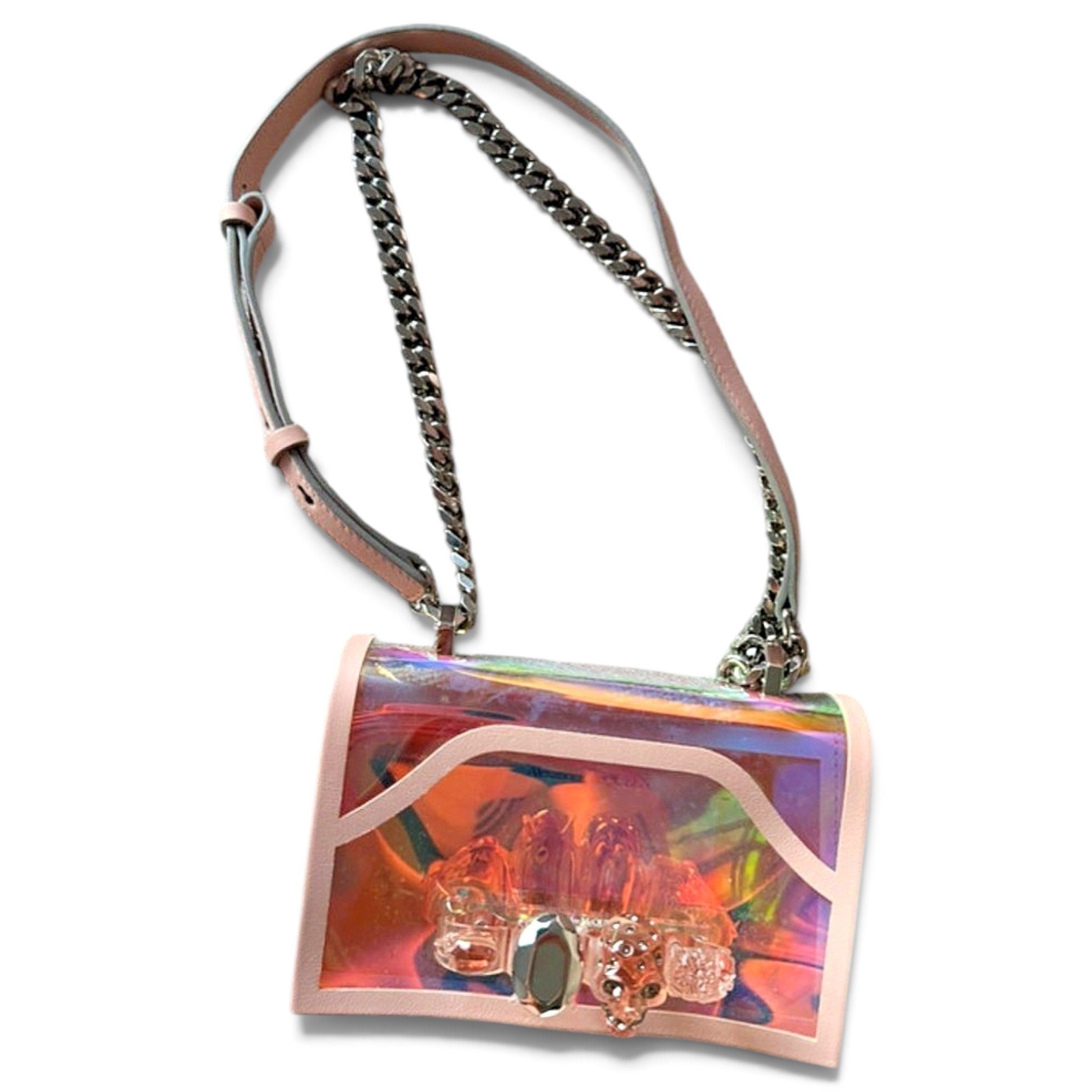 Knuckle vinyl handbag