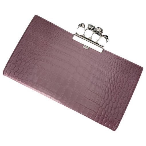 Leather clutch bag