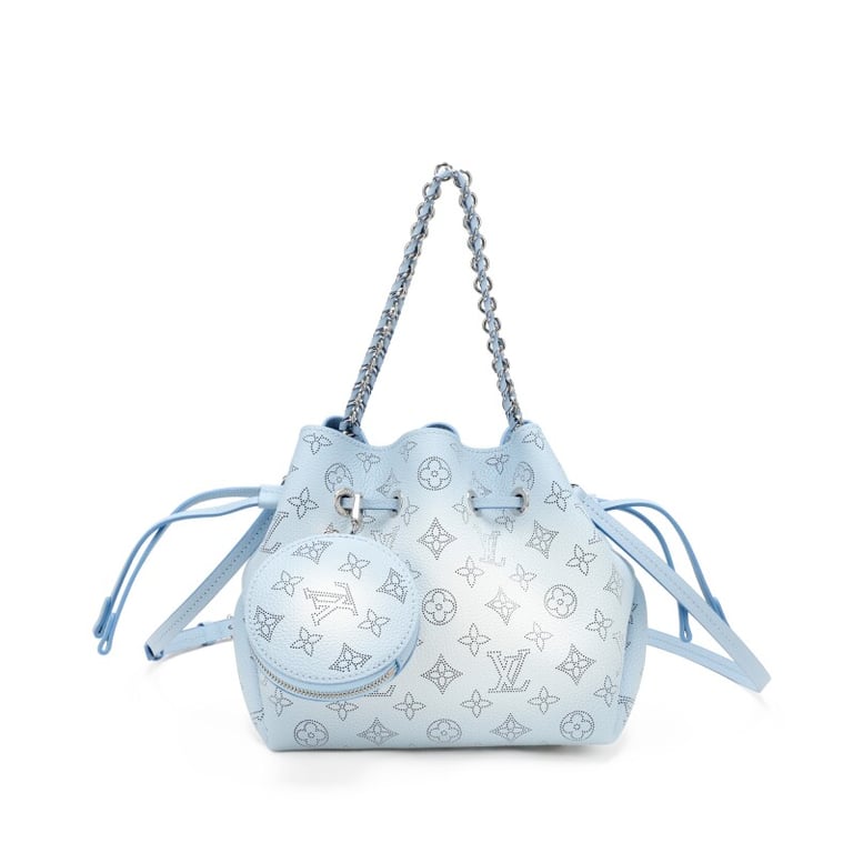 Louis Vuitton Blue Nuage Monogram Perforated Mahina Bella Silver Hardware, 2022