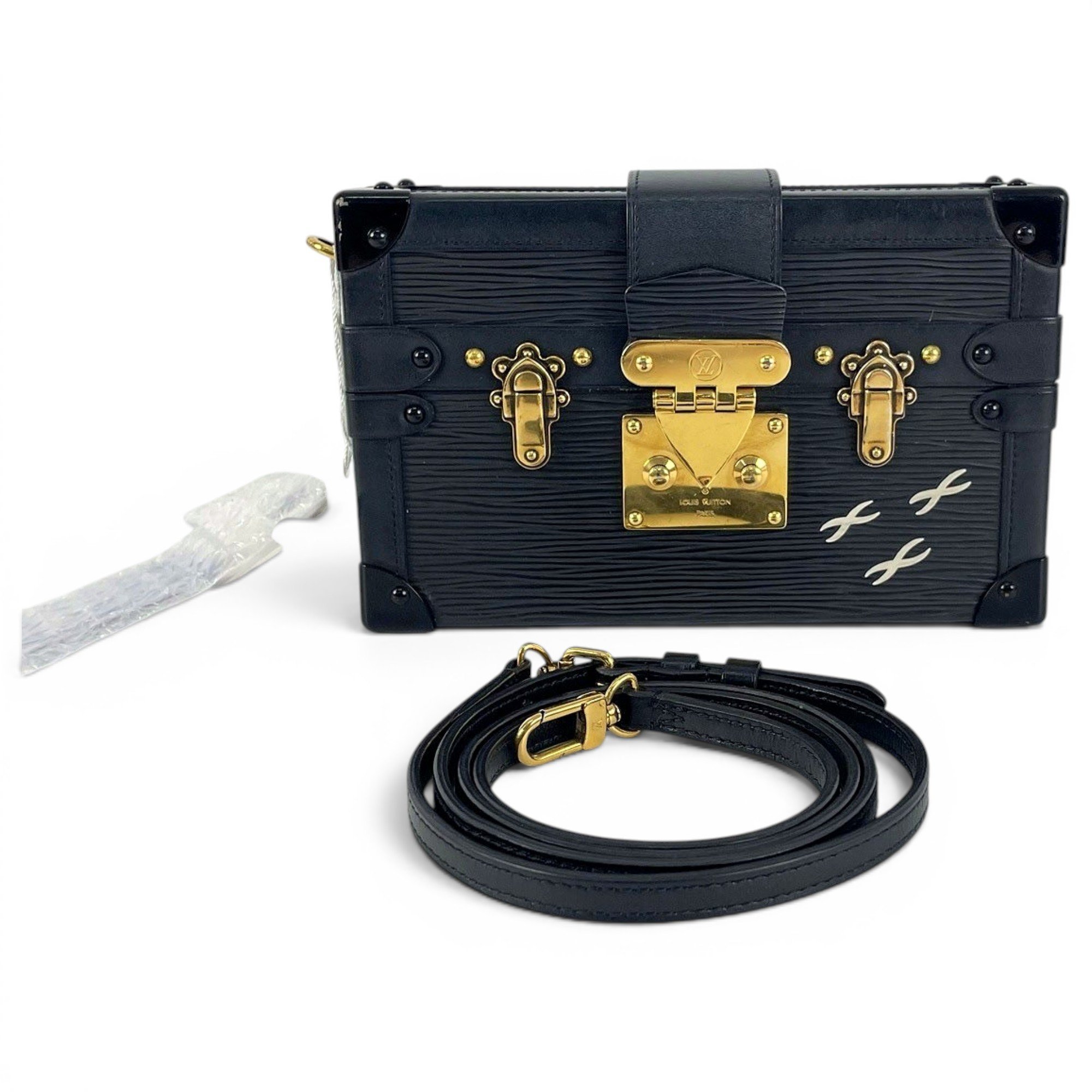 Petite Malle leather handbag
