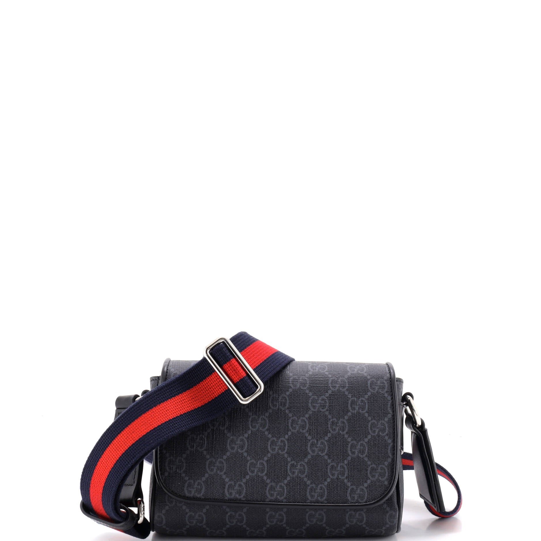 Web Flap Messenger Bag GG Coated Canvas Super Mini