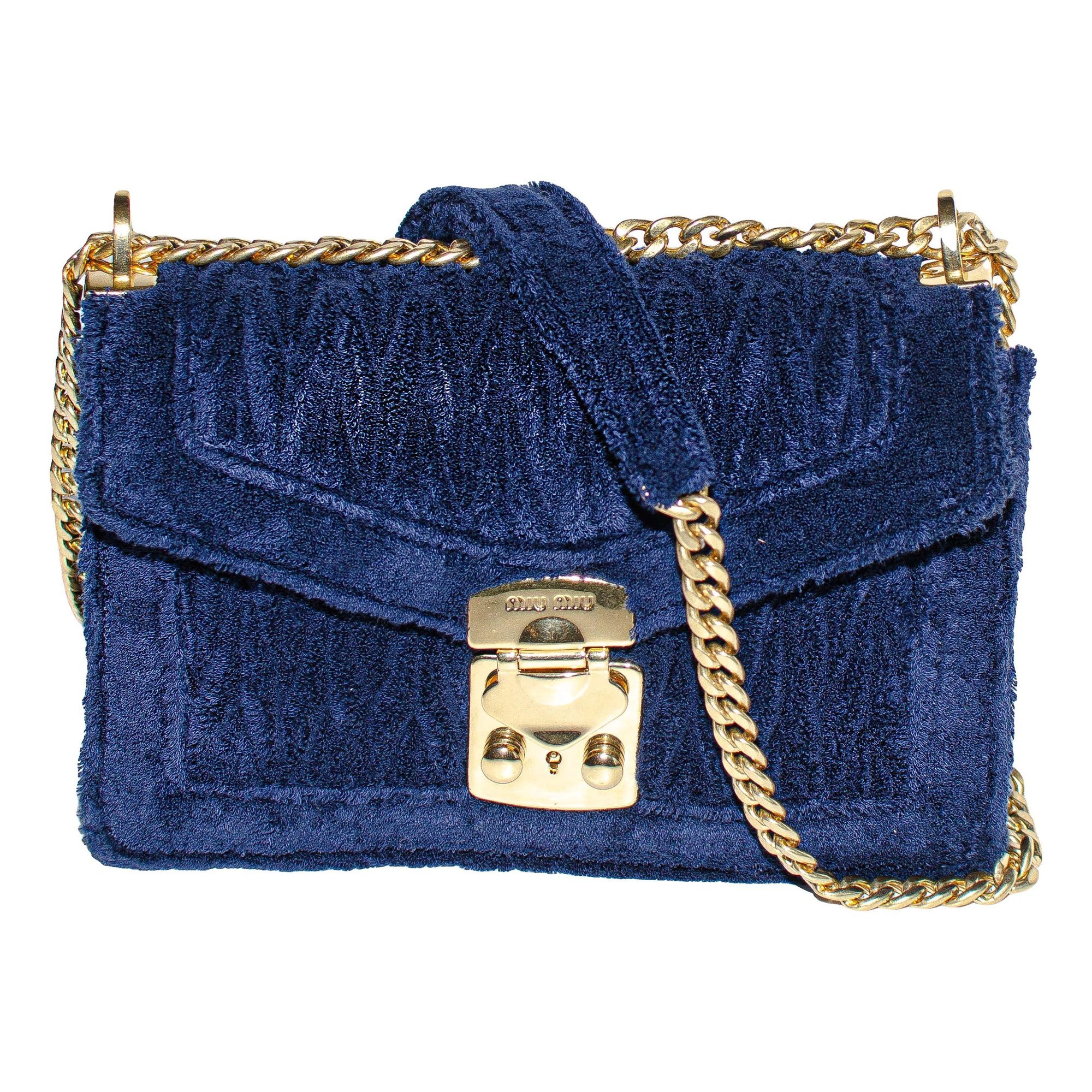 Miu Miu Matelassé cloth clutch bag
