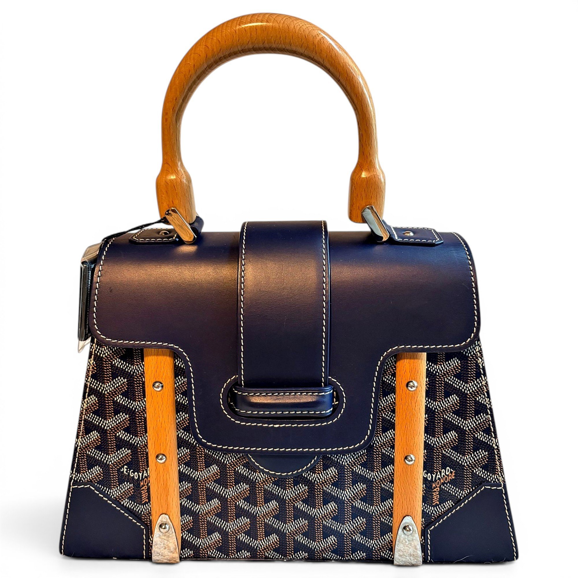 Goyard Saïgon leather handbag