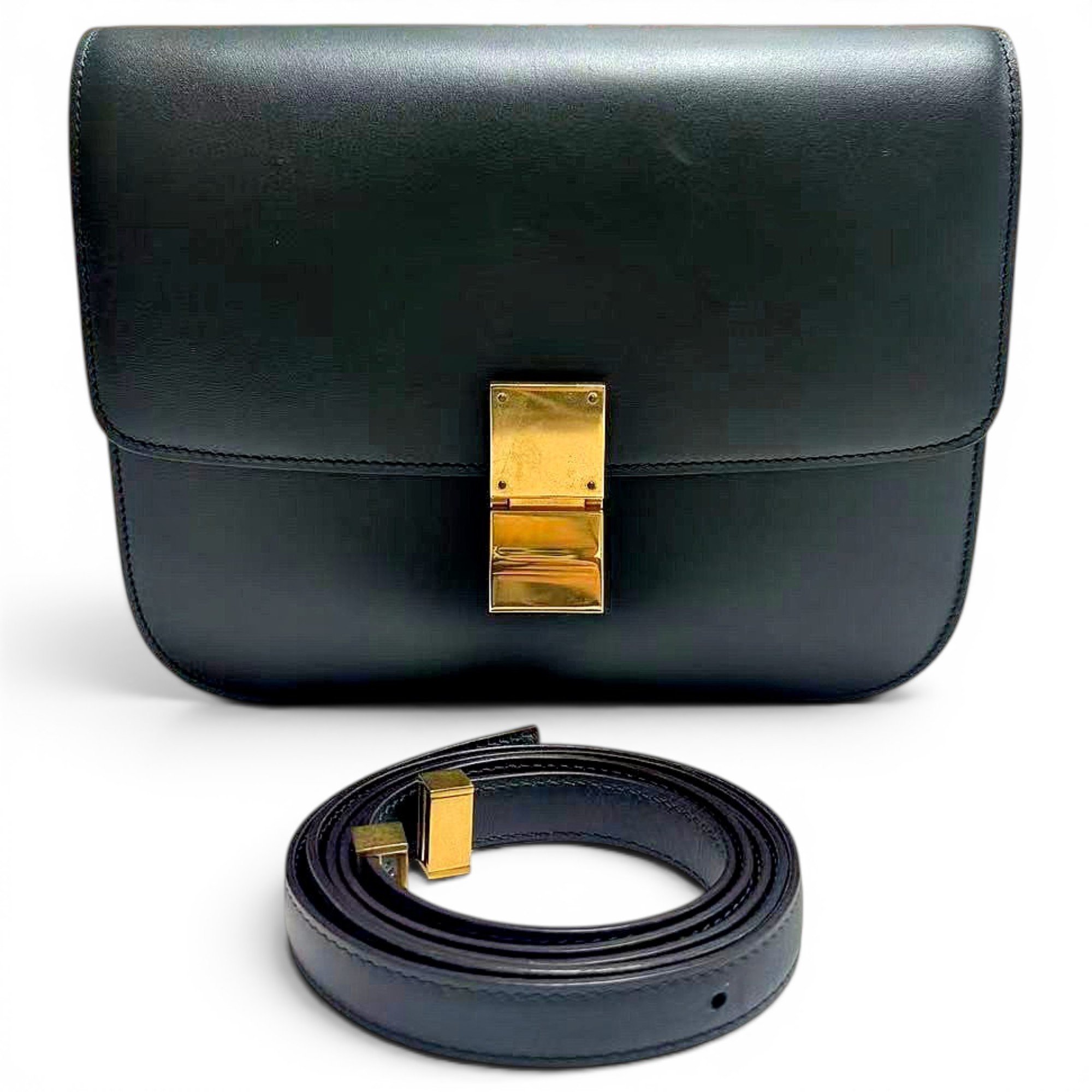 Classic leather crossbody bag