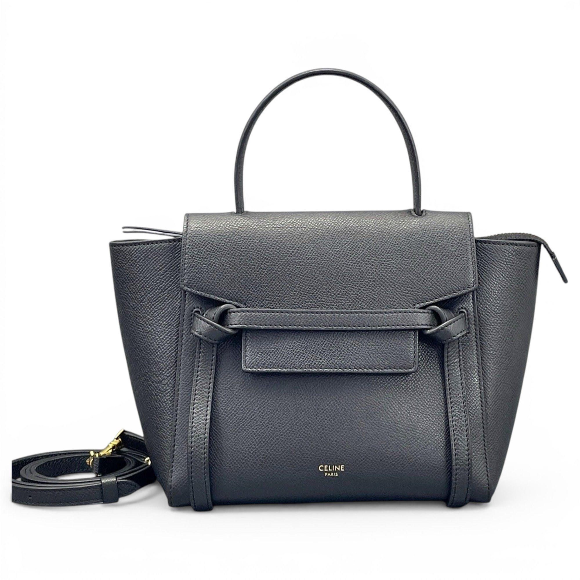 Belt leather handbag