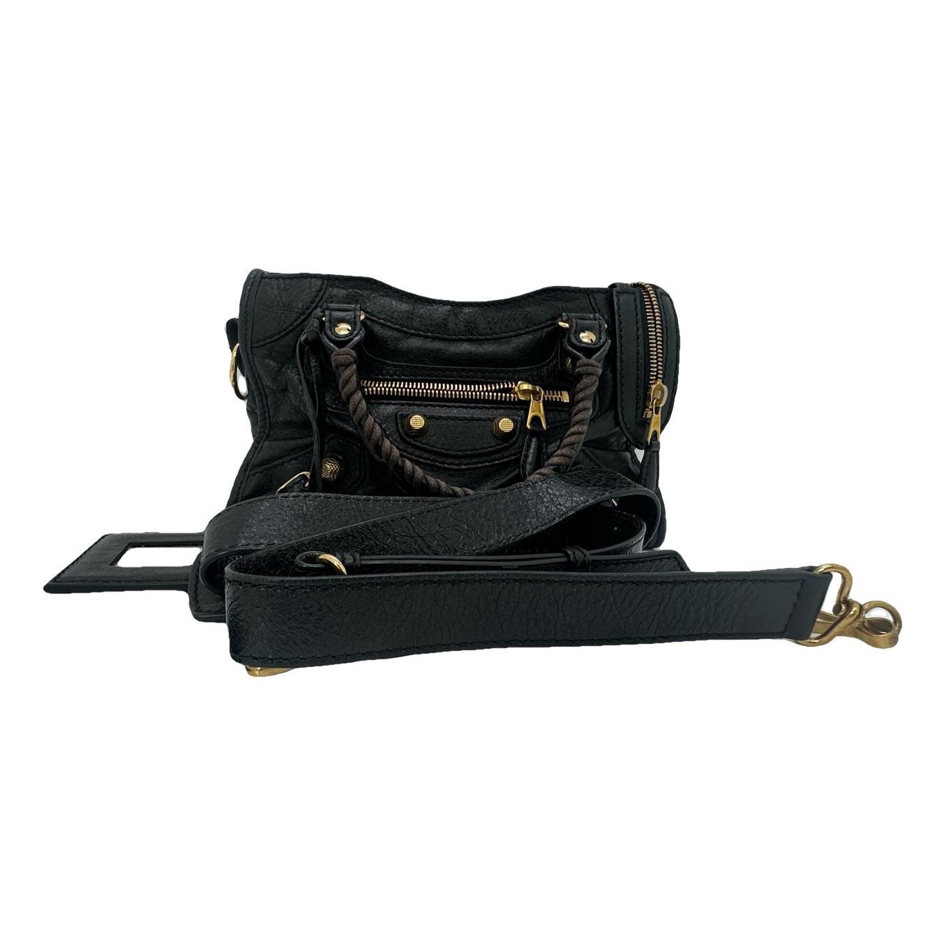 City leather handbag