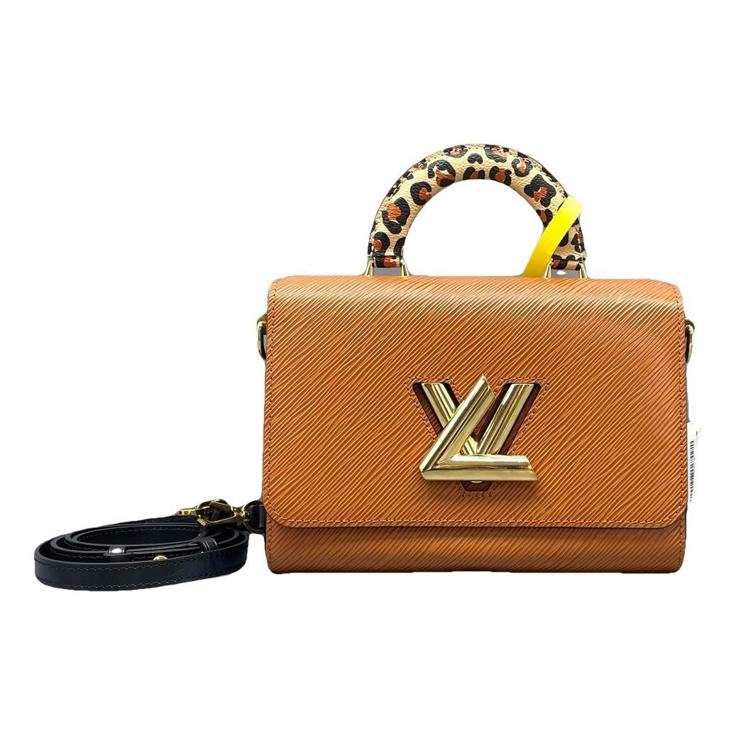 Twist leather handbag