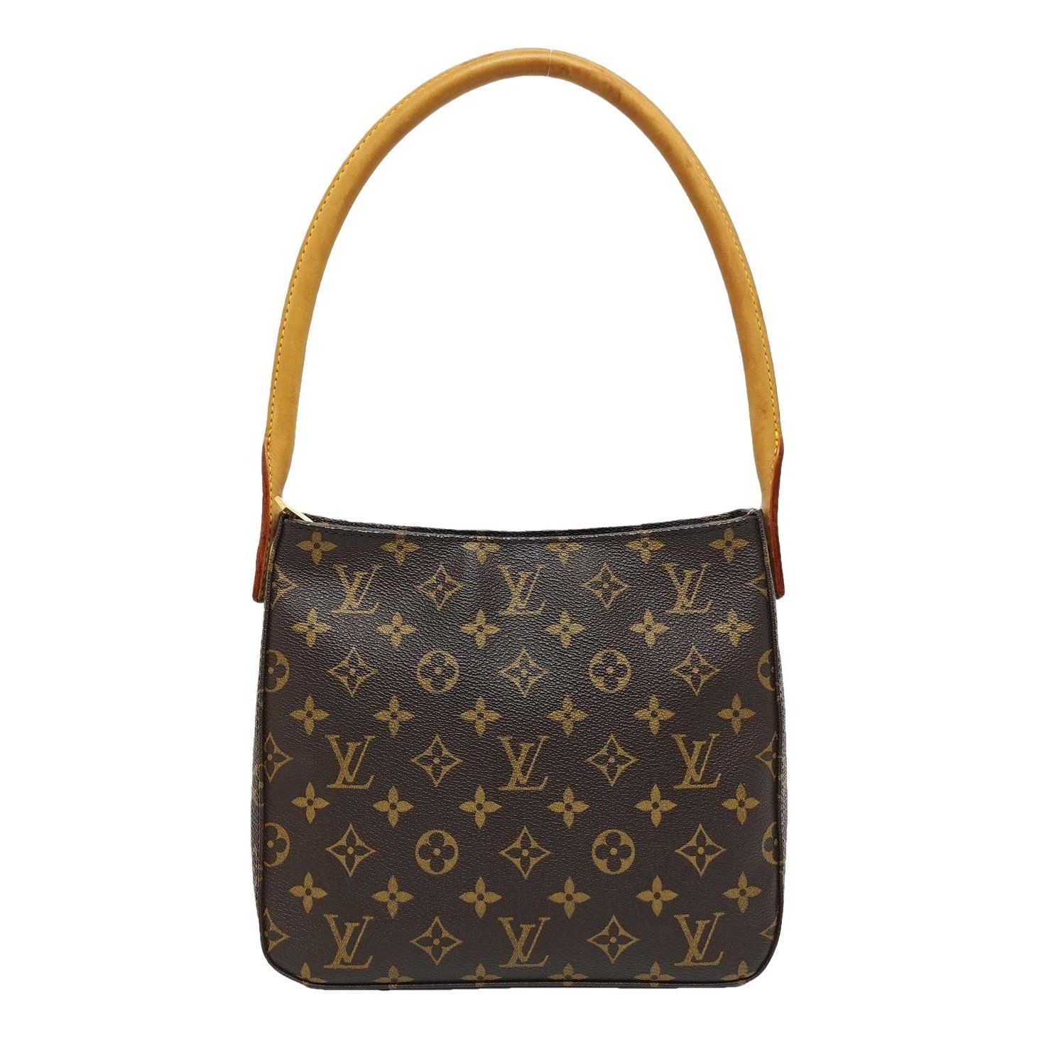 Looping leather handbag