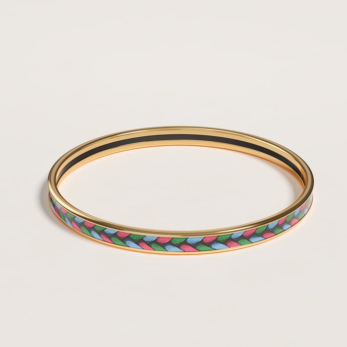 Casaque Tresse De Coeur Bangle