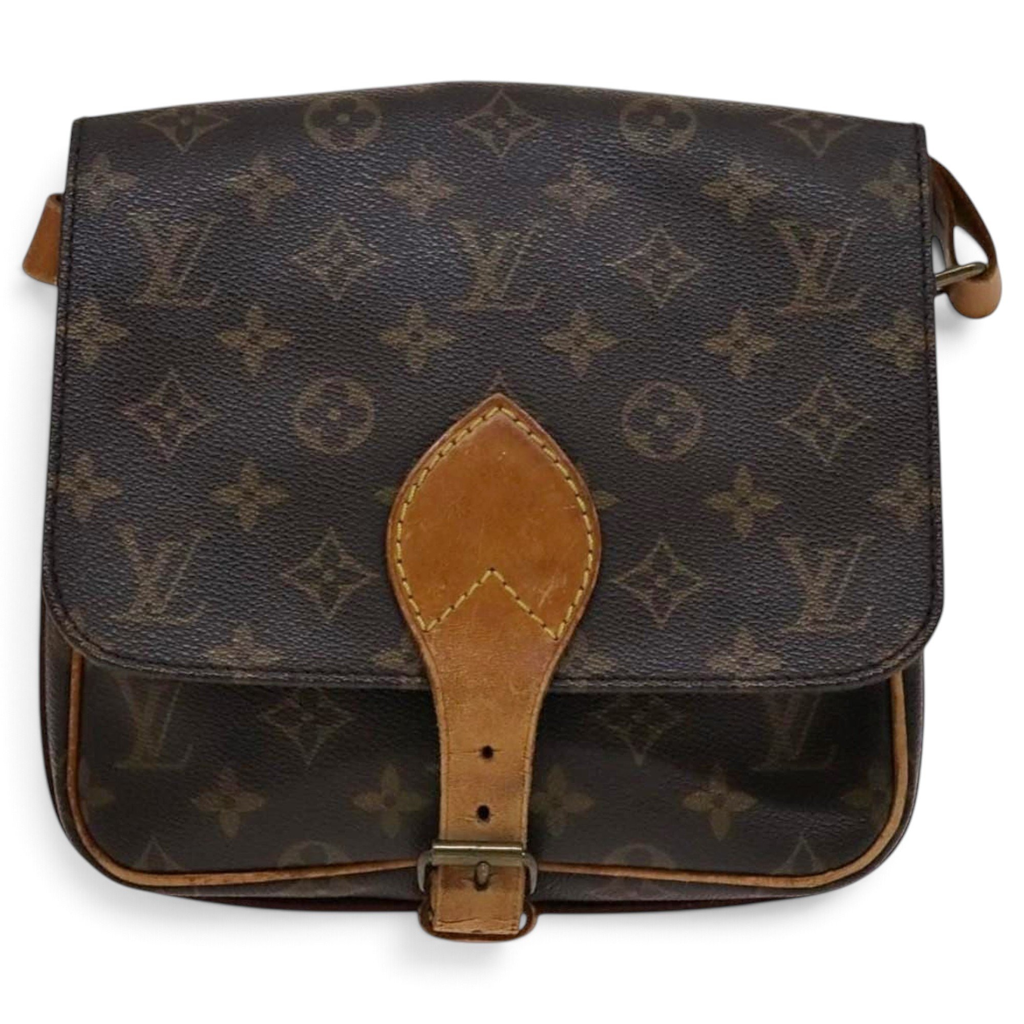 Cartouchière leather handbag