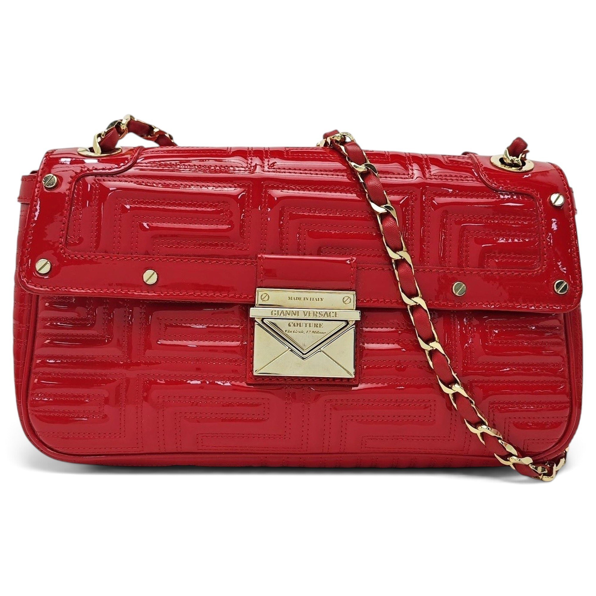 Patent leather handbag