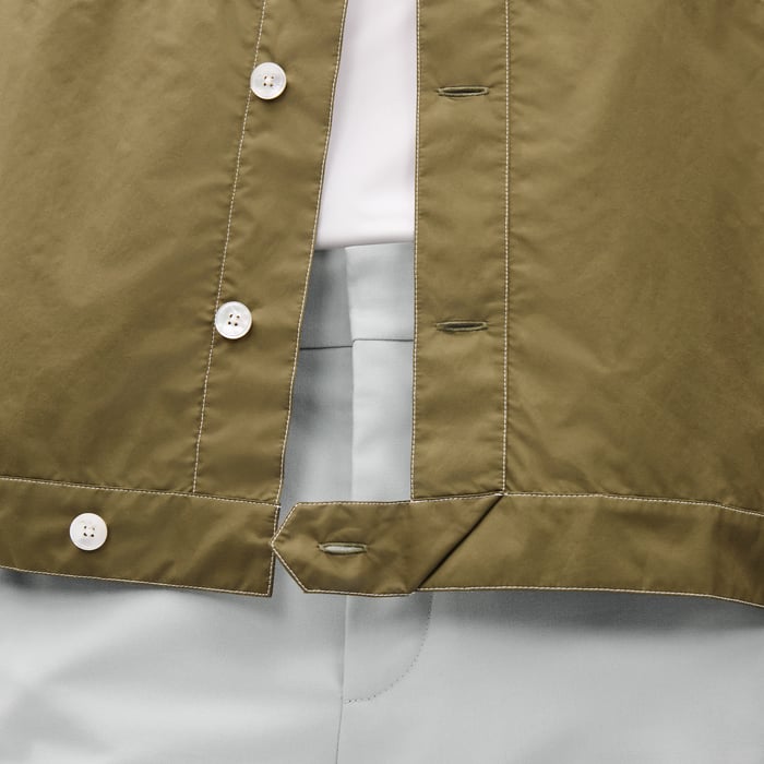Matcha "Pique Plie" Buttoned Jacket