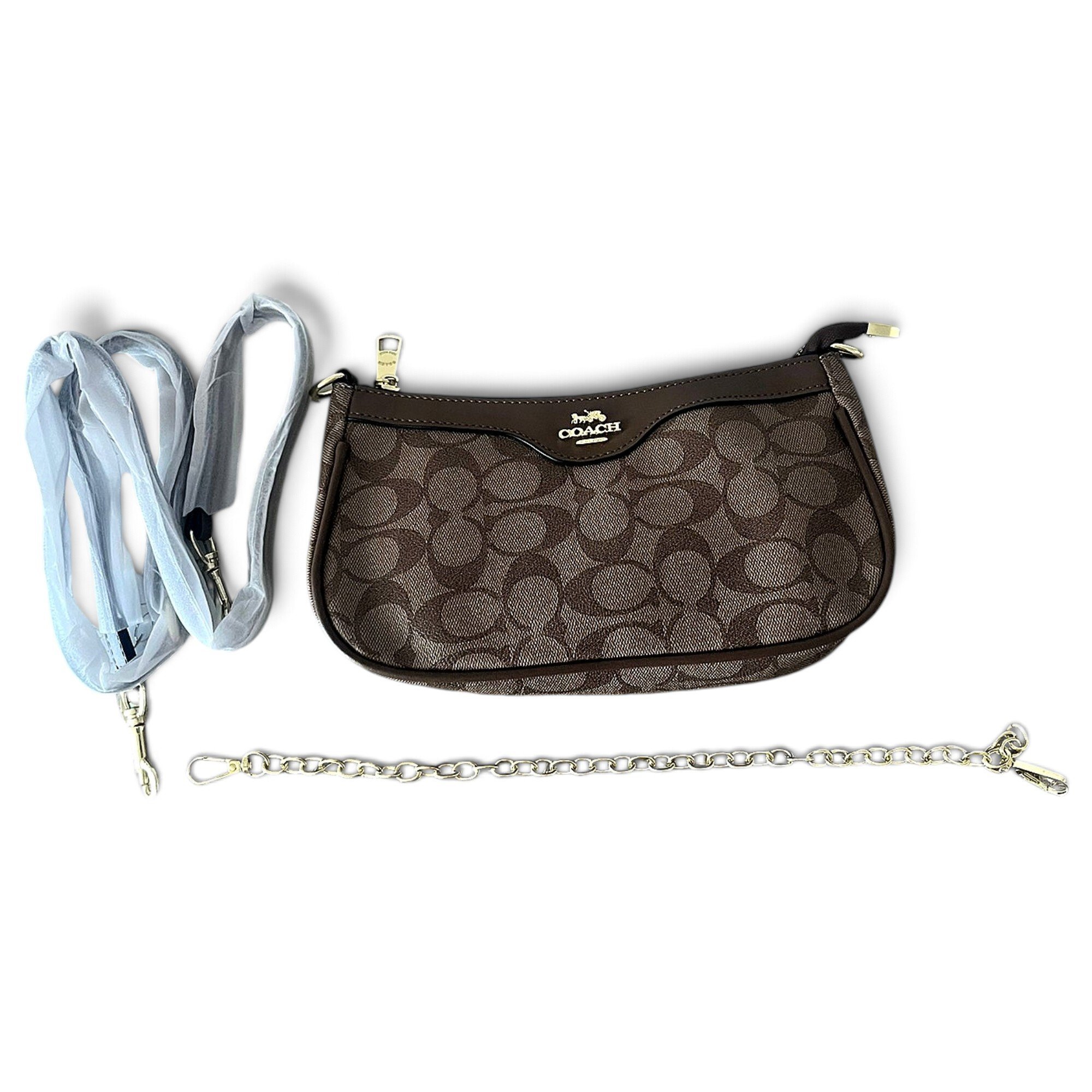 Leather clutch bag