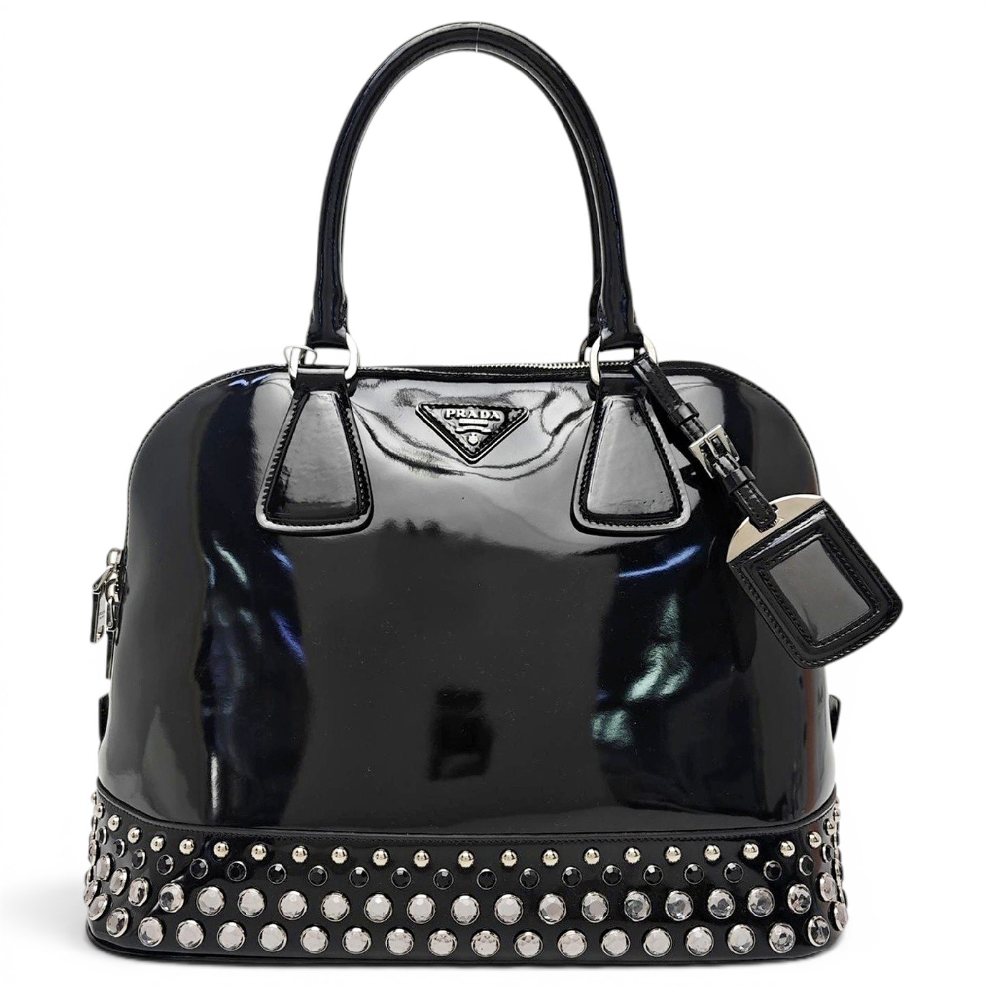 Patent leather handbag
