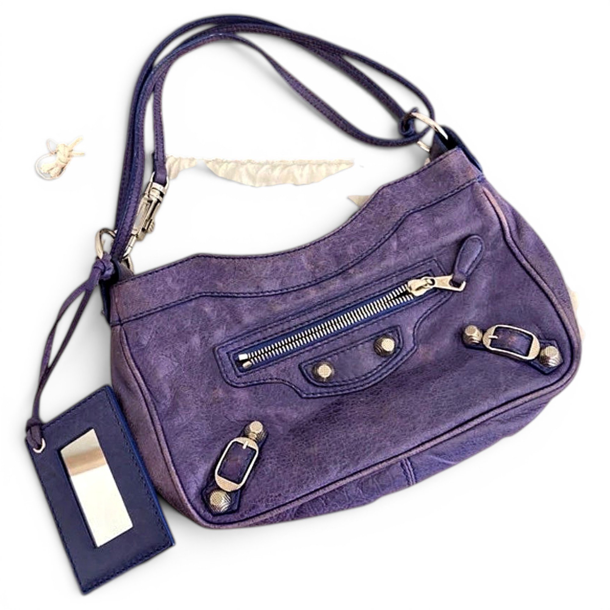 Leather clutch bag