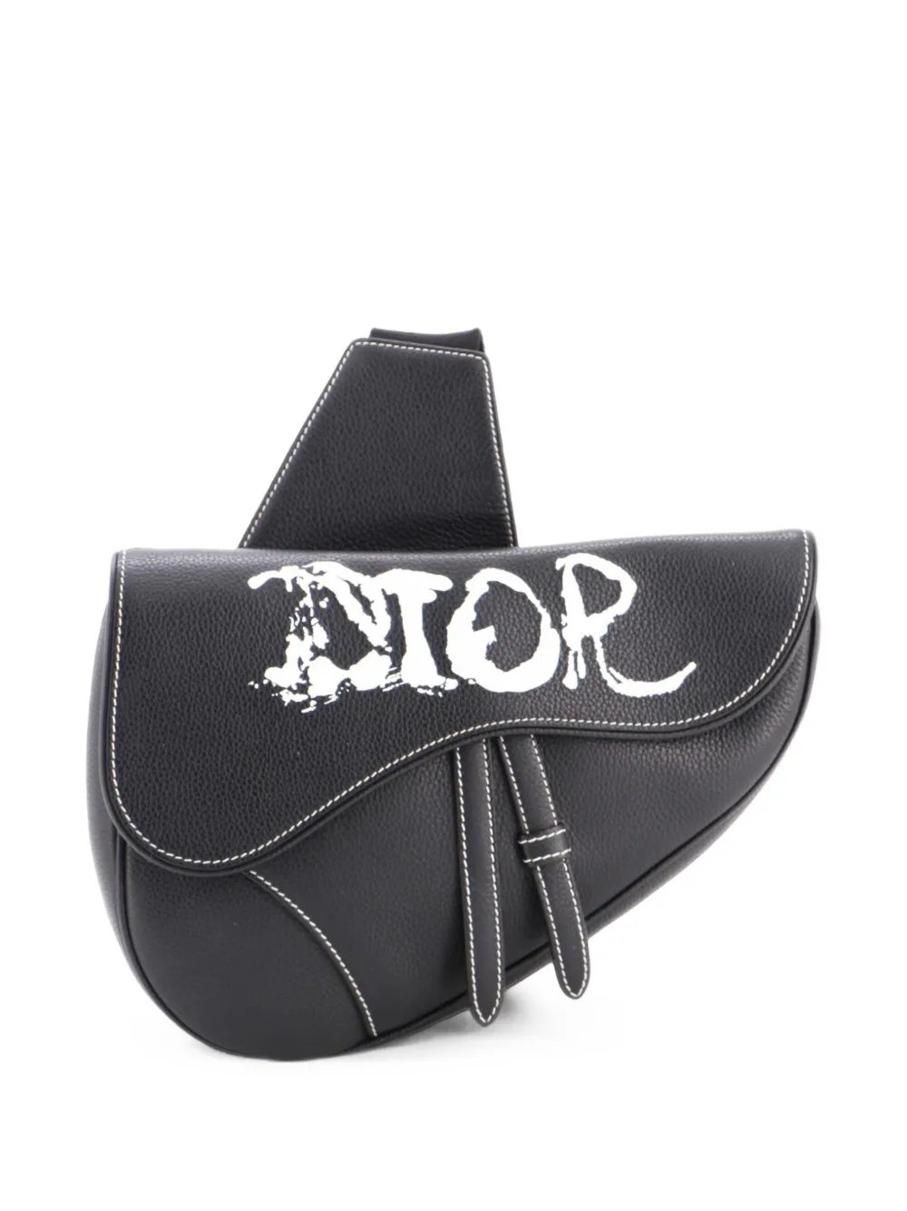 Peter Doig Saddle Bag Printed Leather Medium crossbody bag