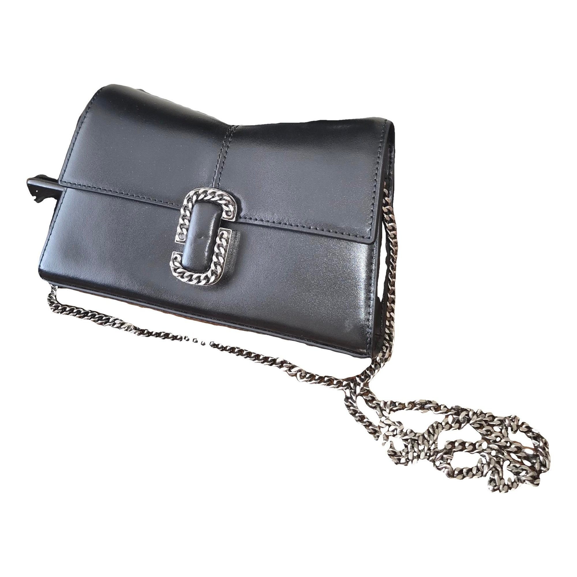 Snapshot leather clutch bag