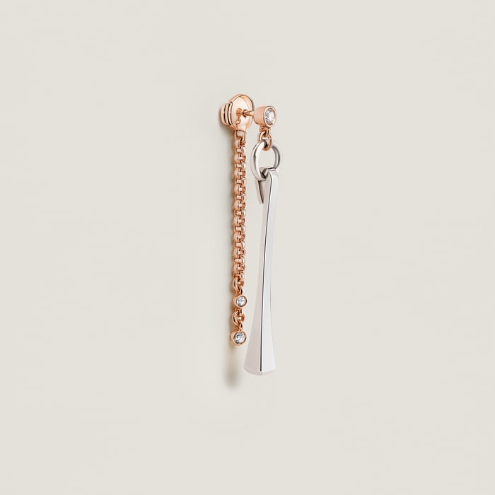 Sans Coloris Mix and H Single Dangle Earring