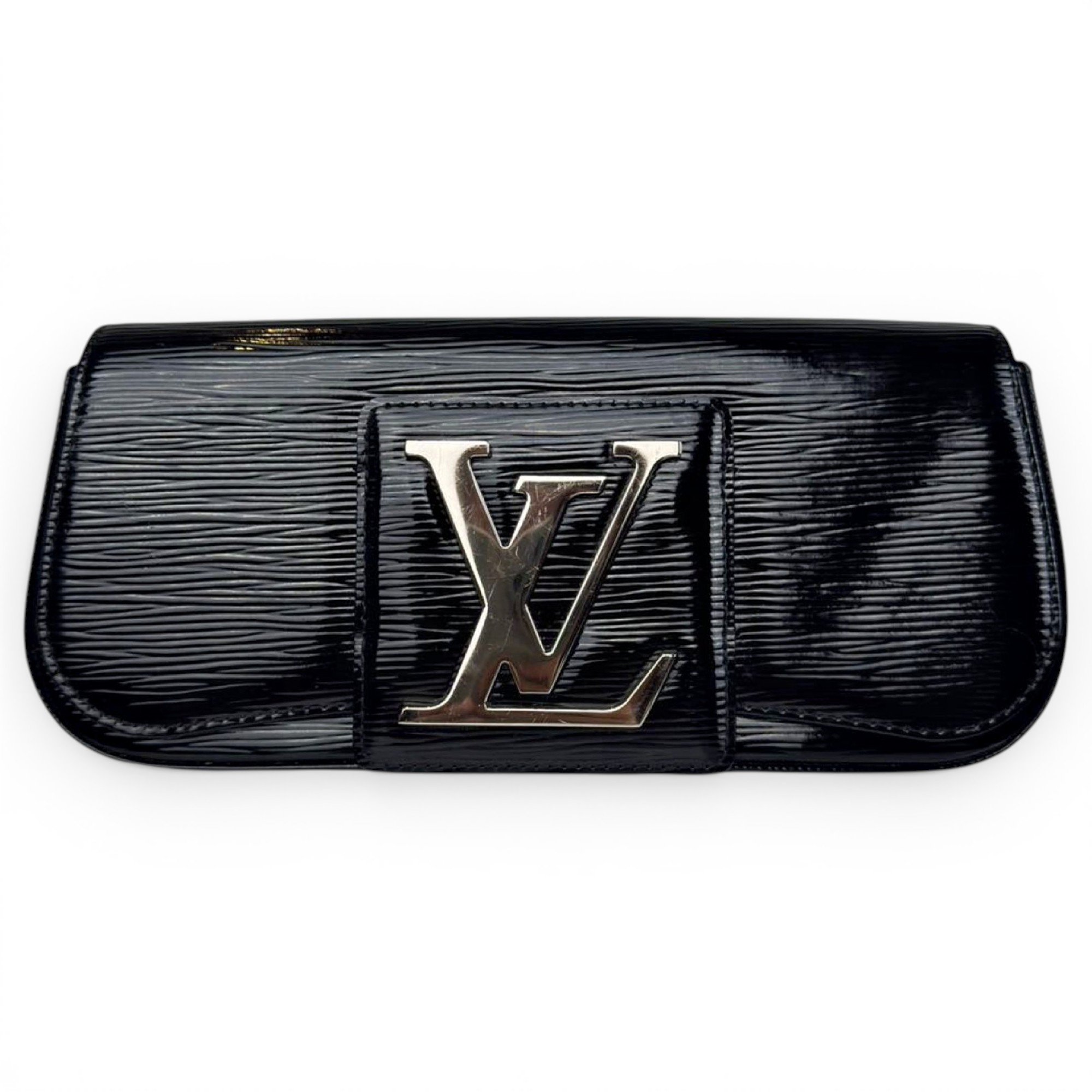 Sobe patent leather clutch bag