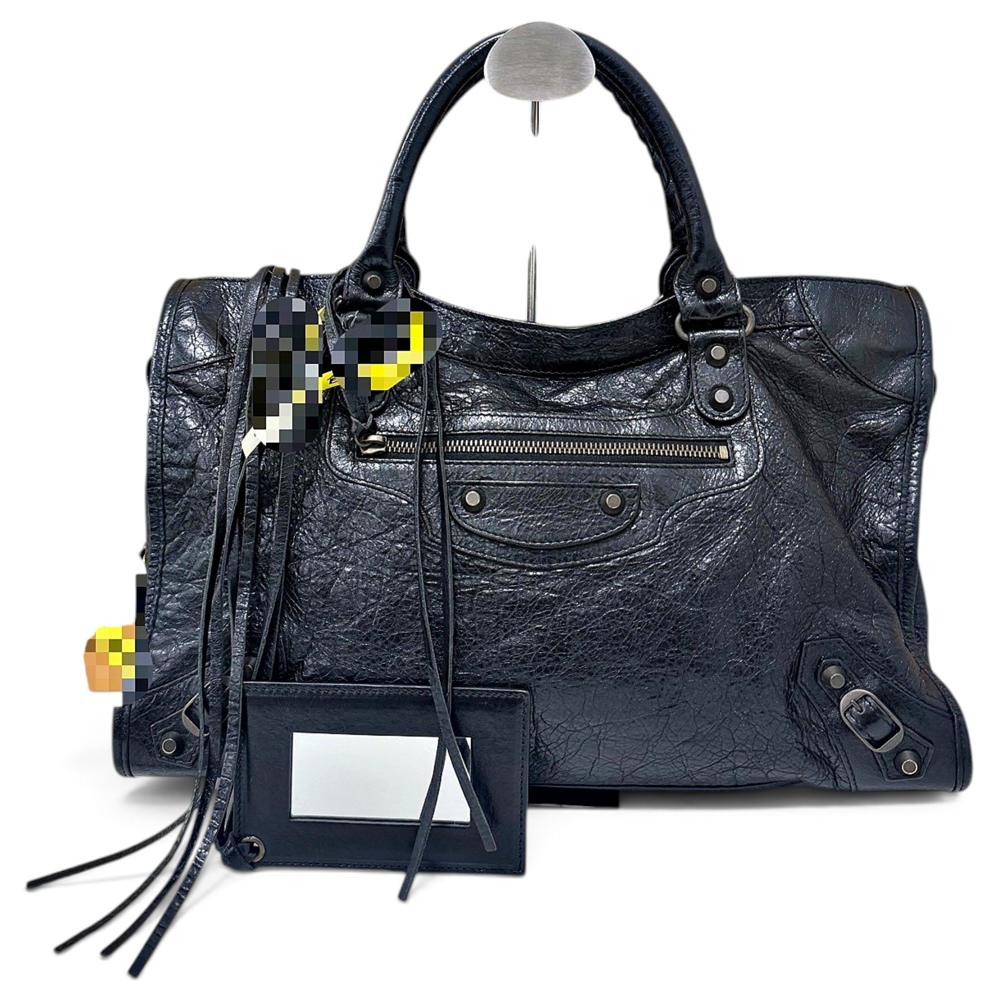 City leather handbag