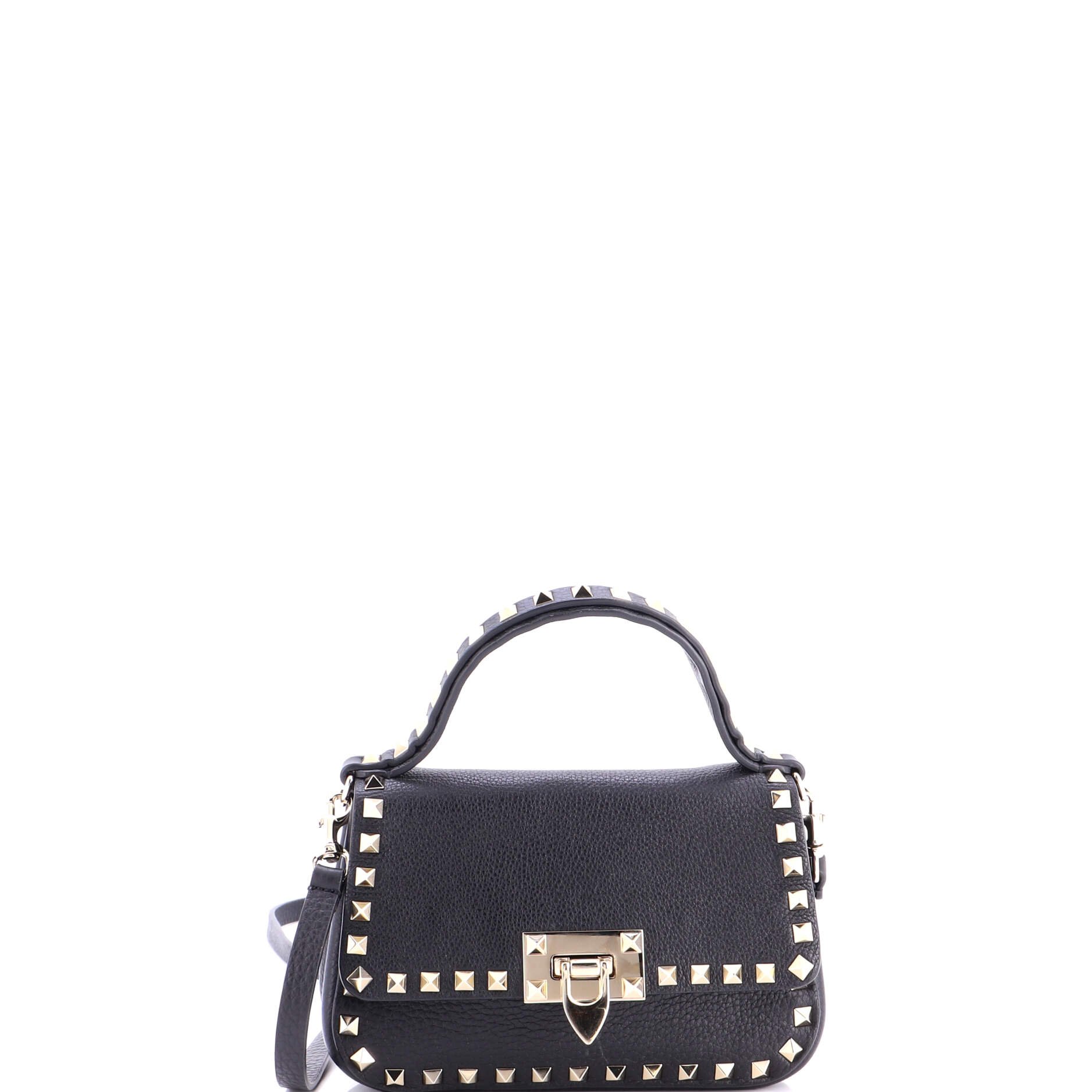Rockstud Top Handle Convertible Belt Bag Leather Small