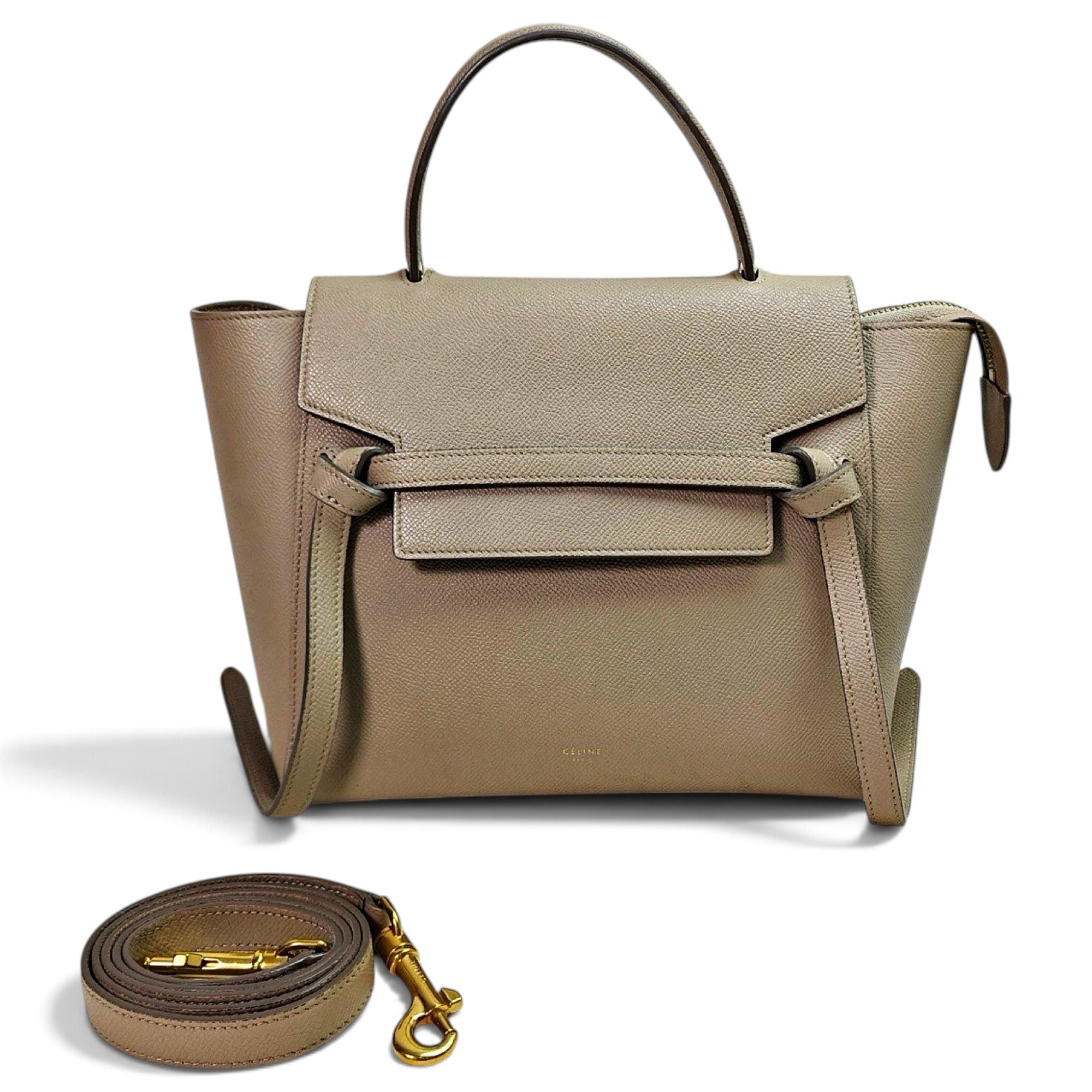Belt leather handbag