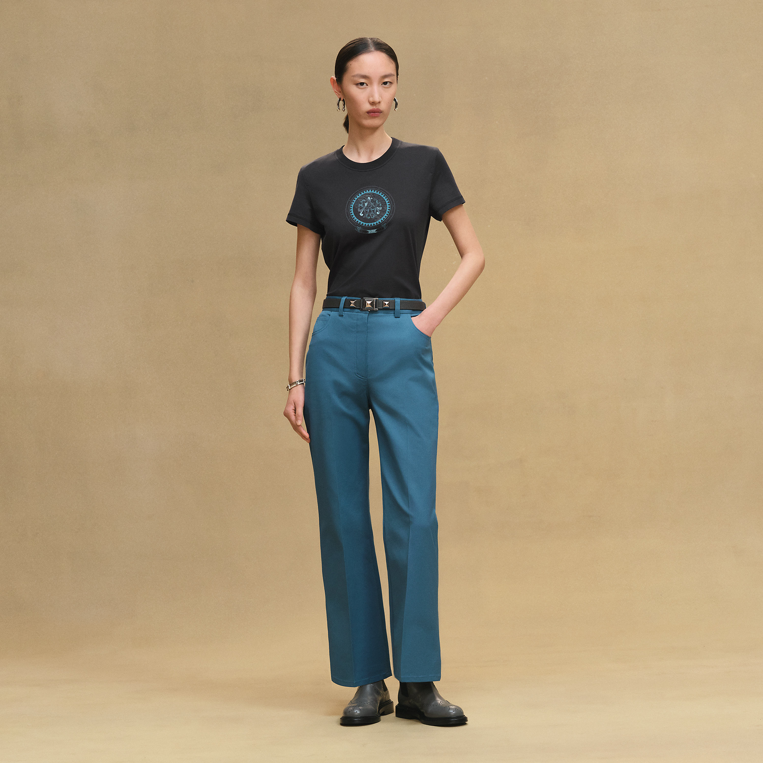 Printed straight t-shirt