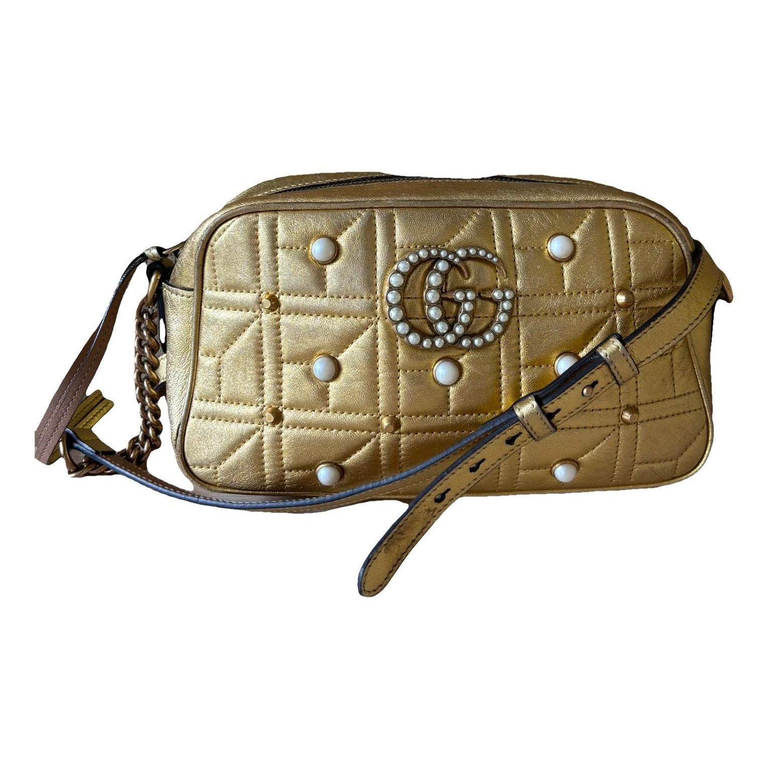 GG Marmont Triple zip leather crossbody bag