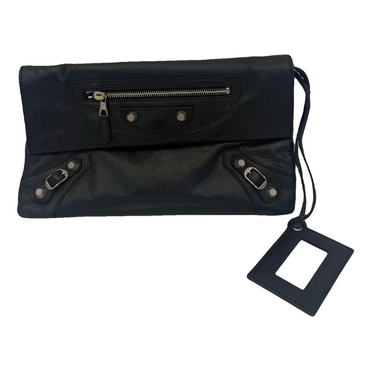 City Clip leather clutch bag
