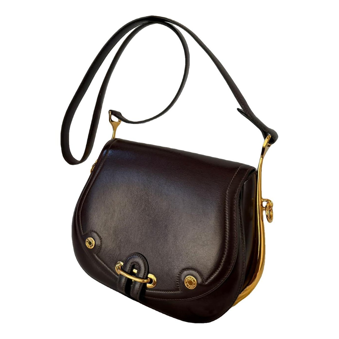 Passe-guide leather handbag