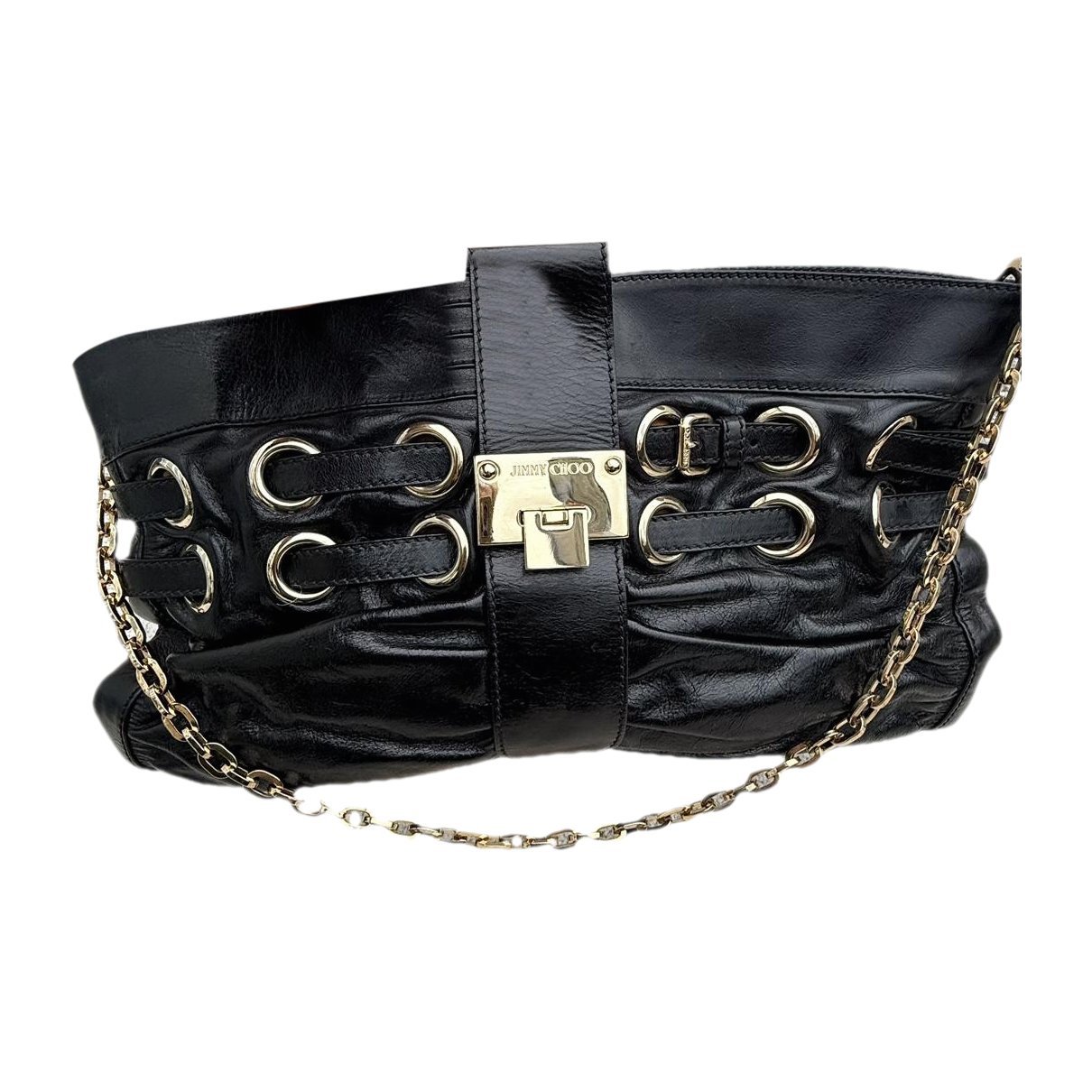Leather clutch bag