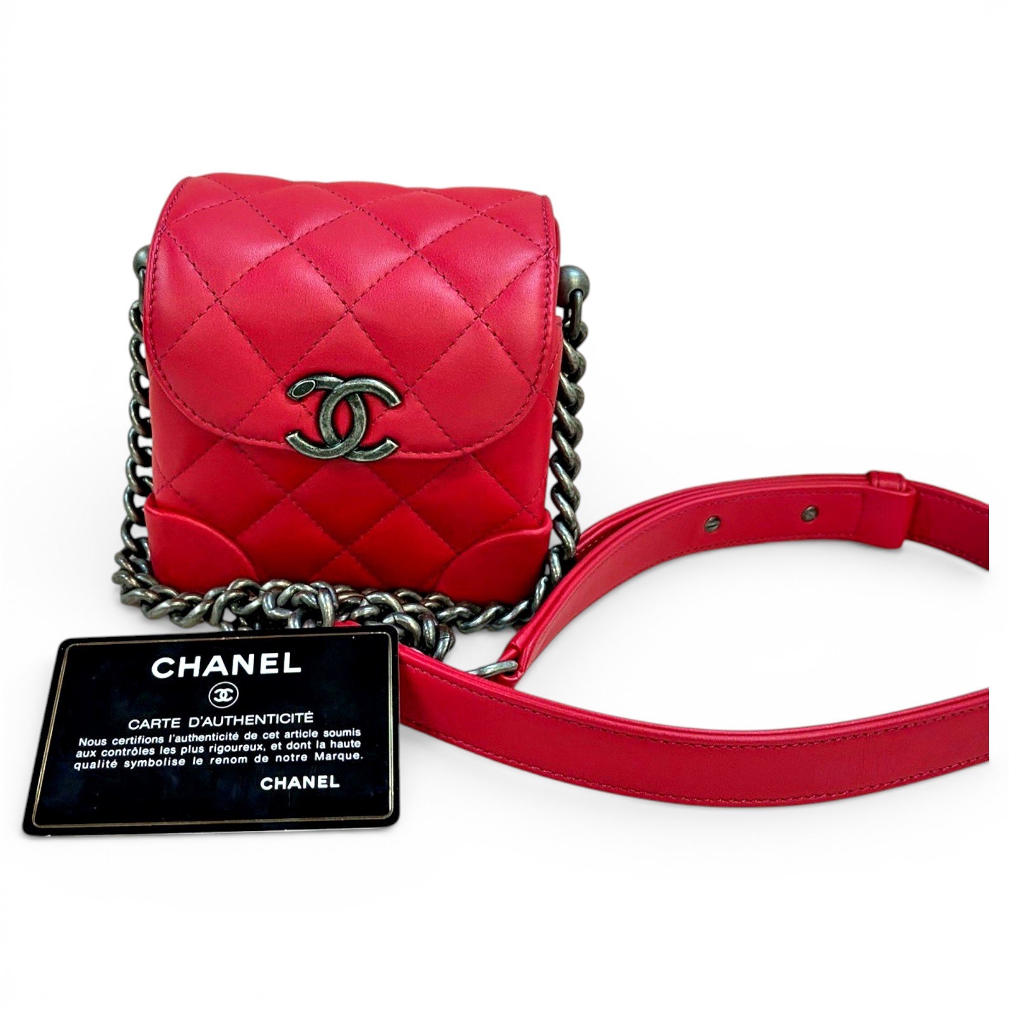 Vanity leather handbag