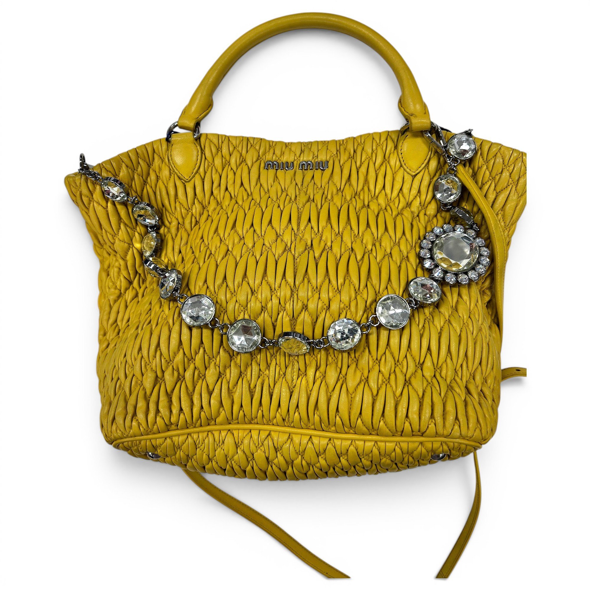 Matelassé leather handbag