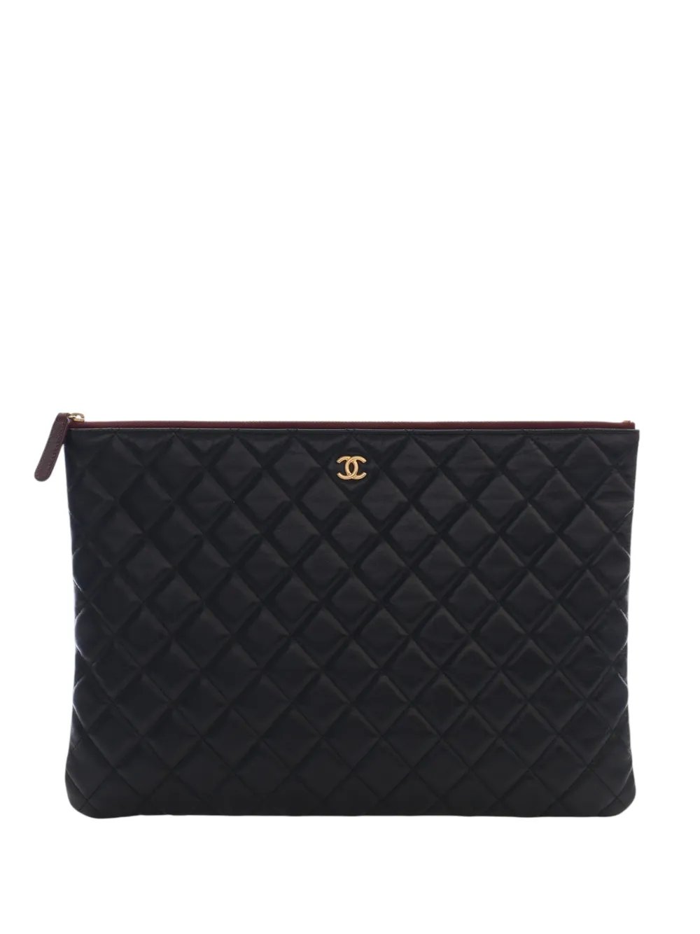 2019 Large Quilted Lambskin O Case clutch bag