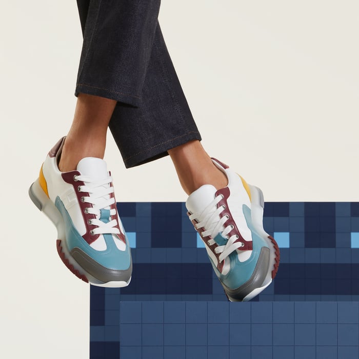 Multicolore Bleu Minéral Trail Sneaker