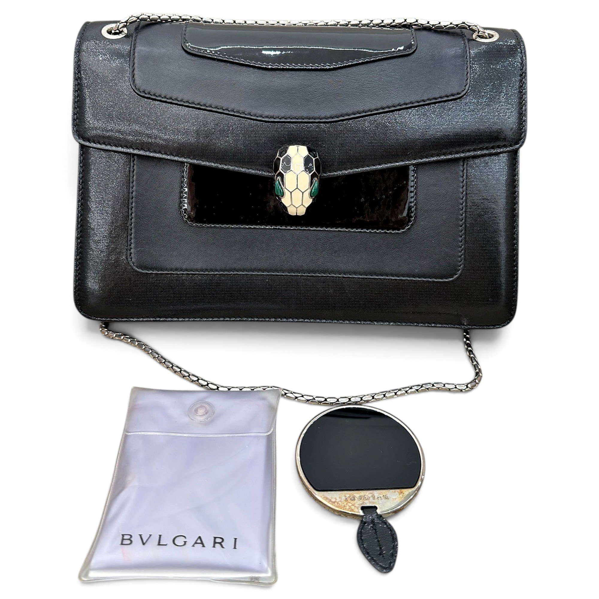 Serpenti leather handbag