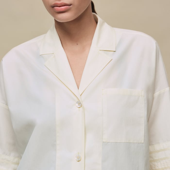 Blanc Cassé Embroidered Beach Tunic