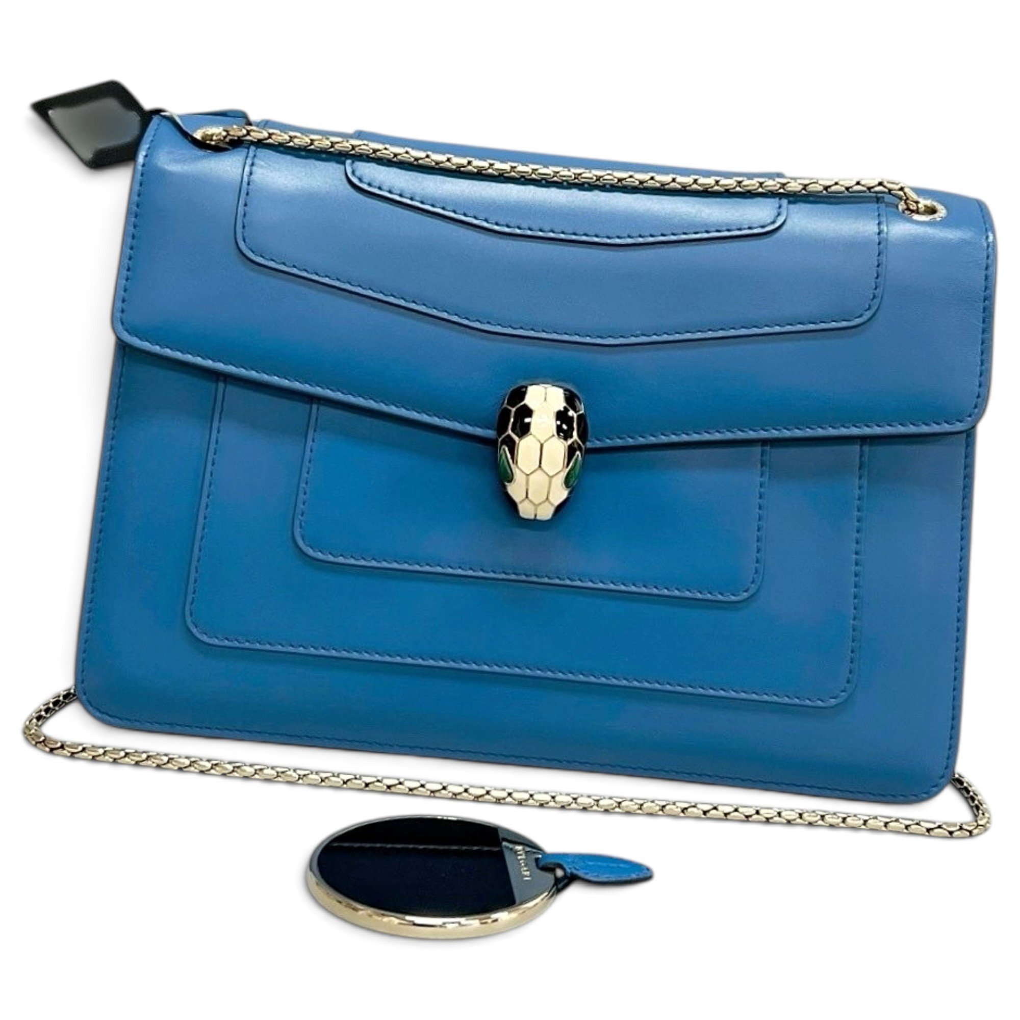 Serpenti leather handbag