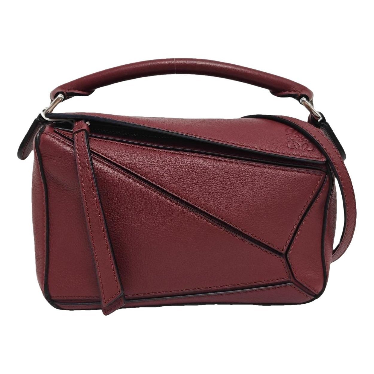 Puzzle leather handbag