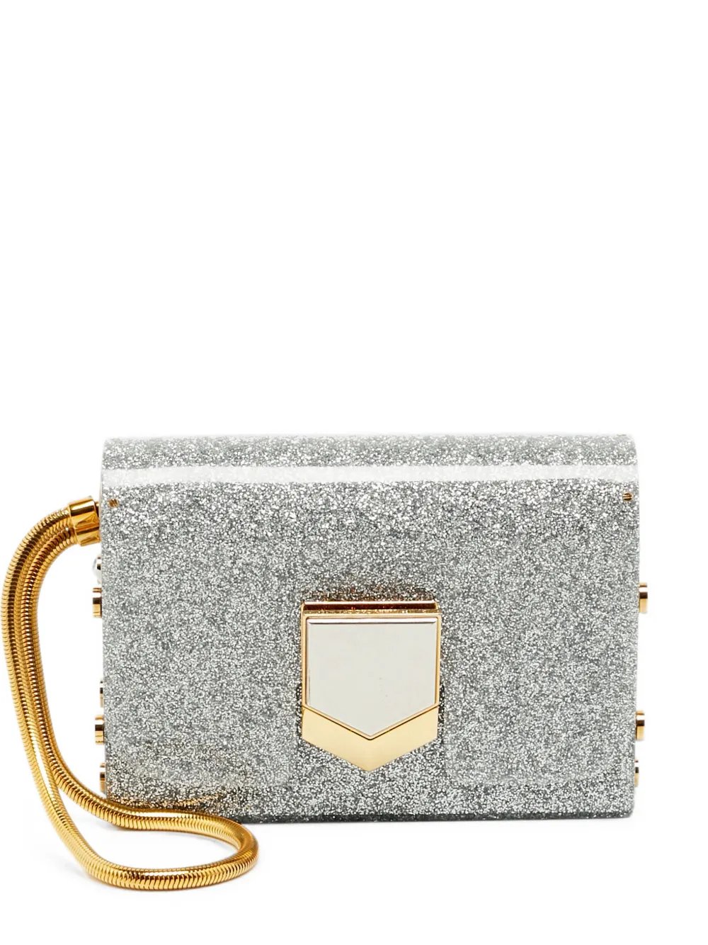 Lockett glitter clutch bag