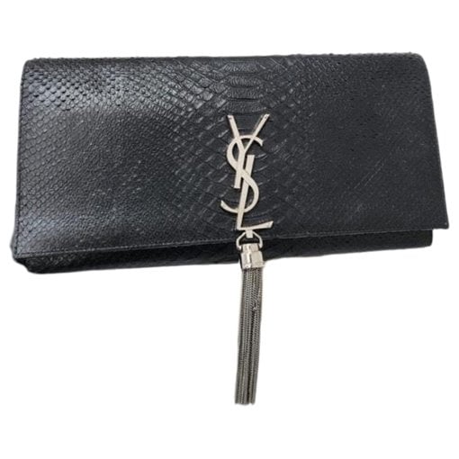 Leather clutch bag