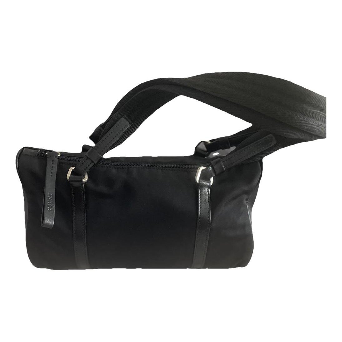 Etiquette leather clutch bag