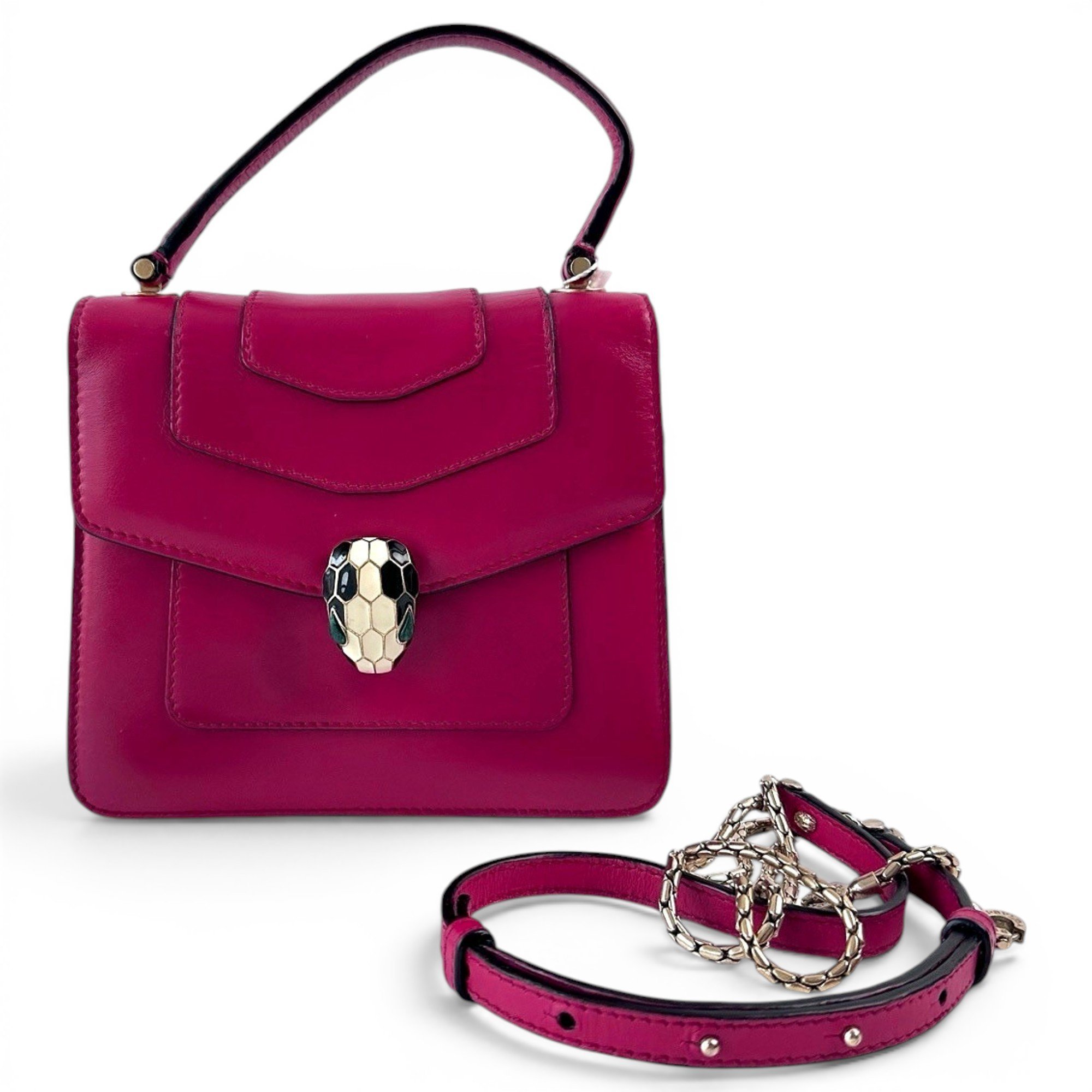 Serpenti leather handbag